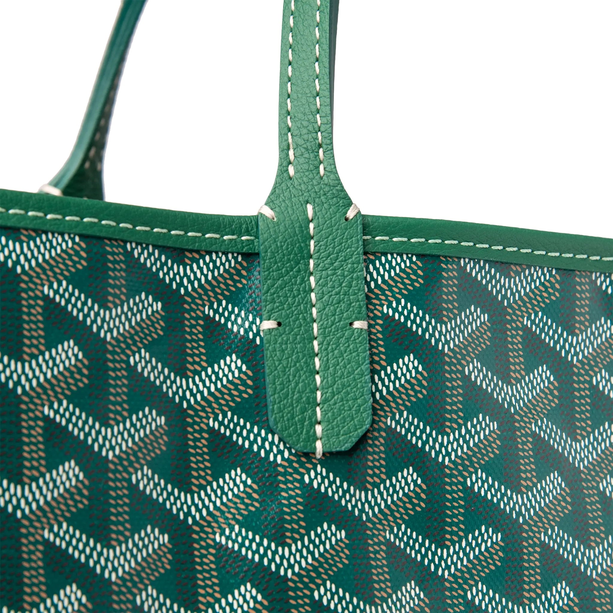 Detailed View of Goyard Saint Louis GM Tote Bag Green CROCUNPMLCL09CL09X