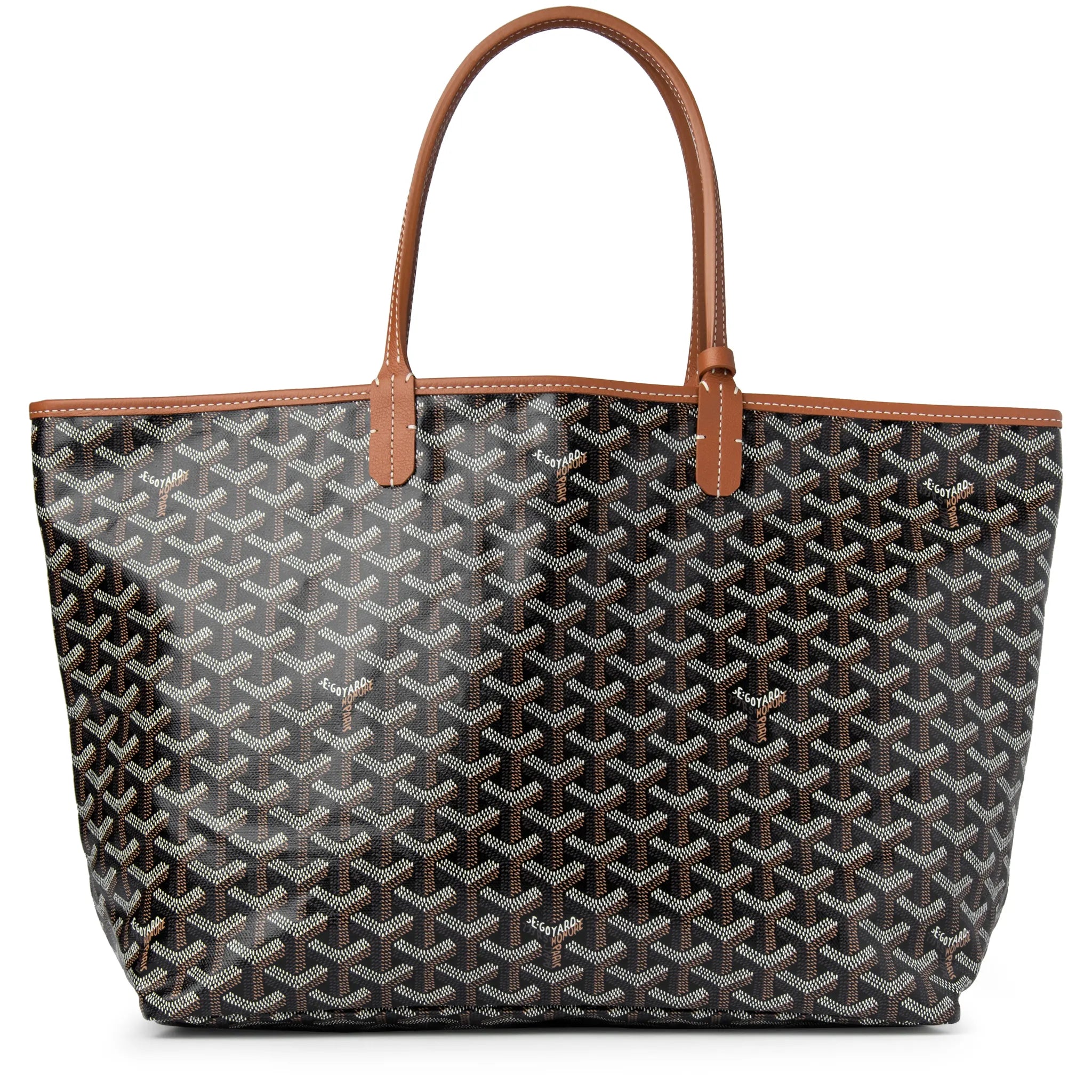 Goyard Saint Louis PM Tote Bag Black Tan
