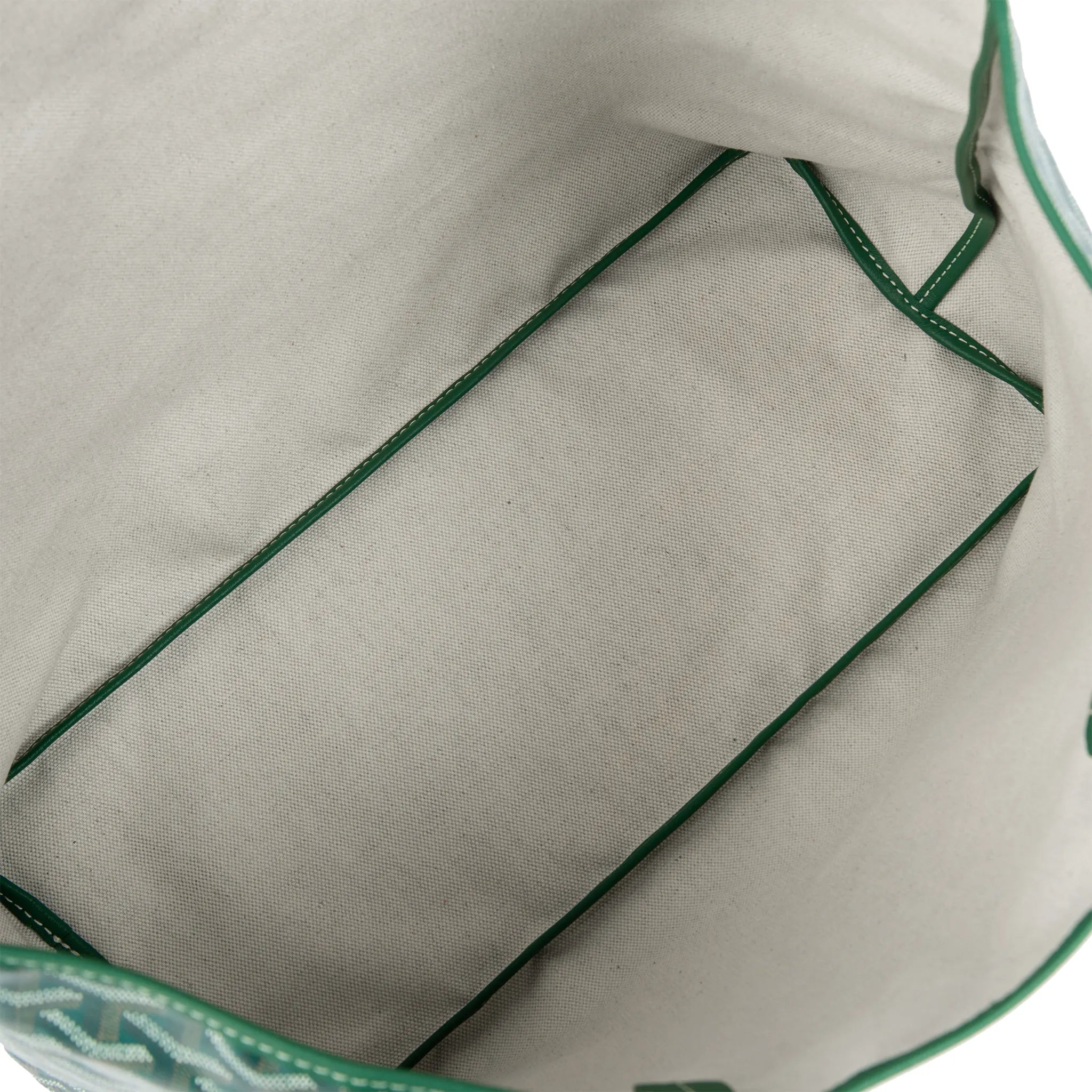Inside detail view of Goyard Saint Louis PM Tote Bag Green