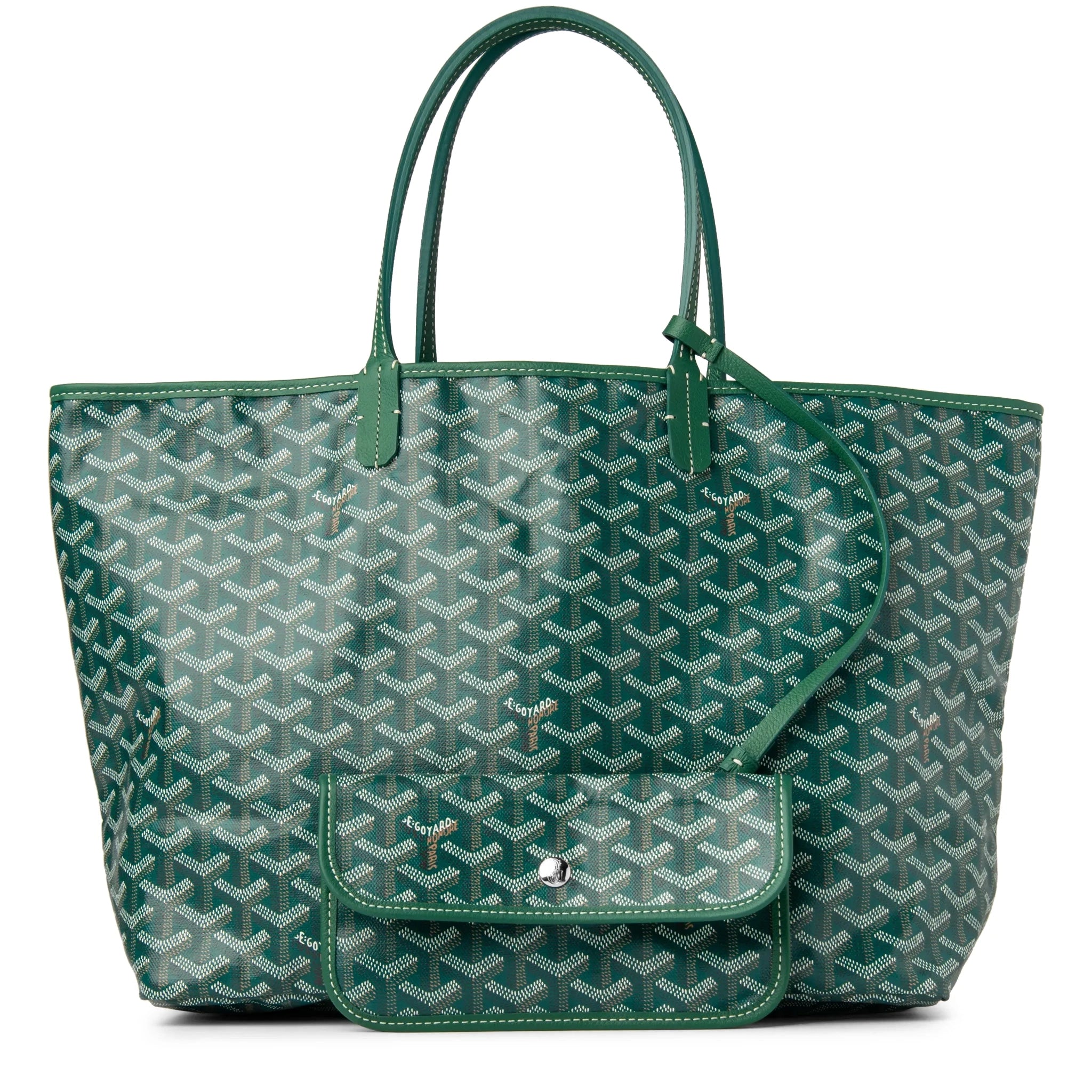 Front view of Goyard Saint Louis PM Tote Bag Green