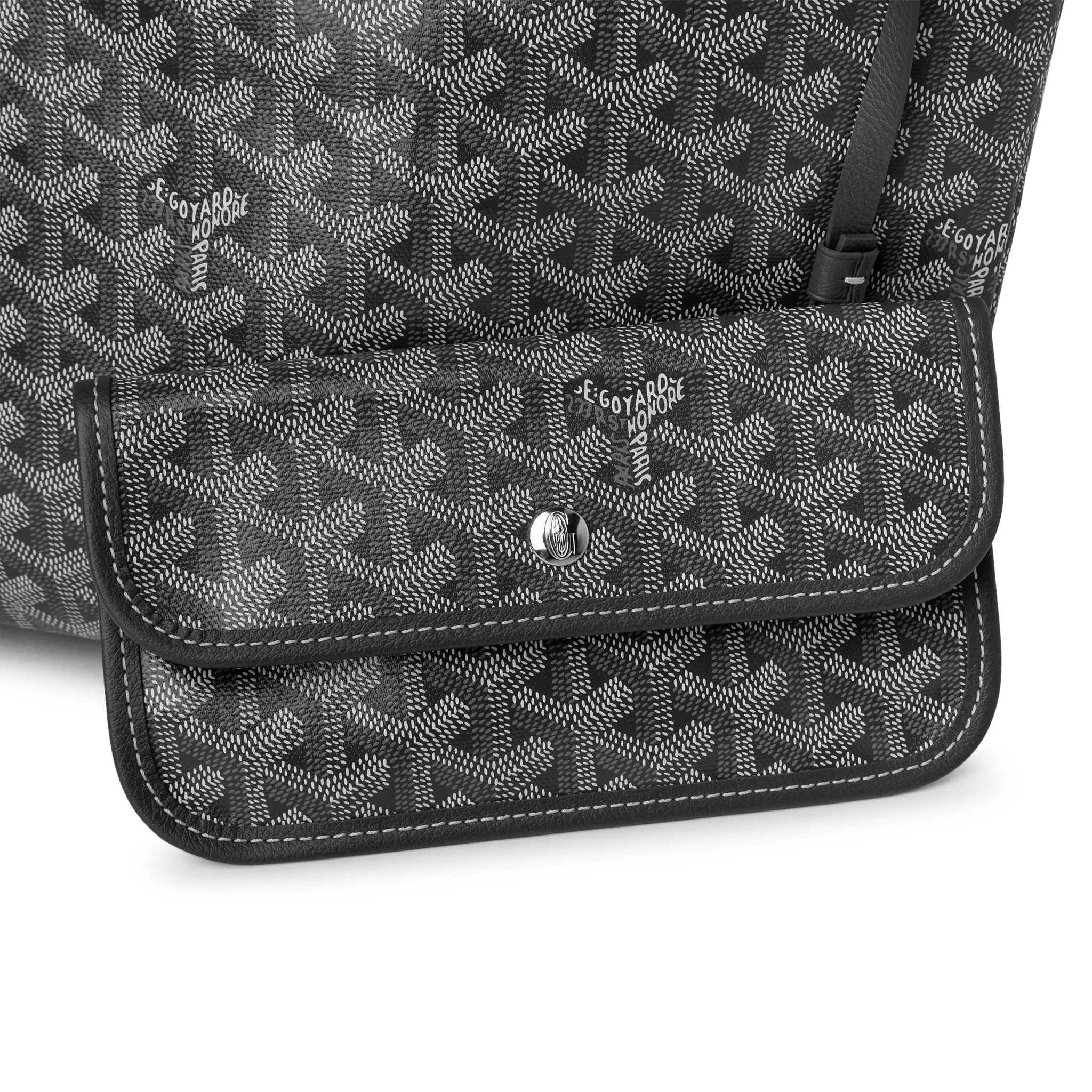 Pouch view of Goyard Saint Louis PM Tote Bag Grey