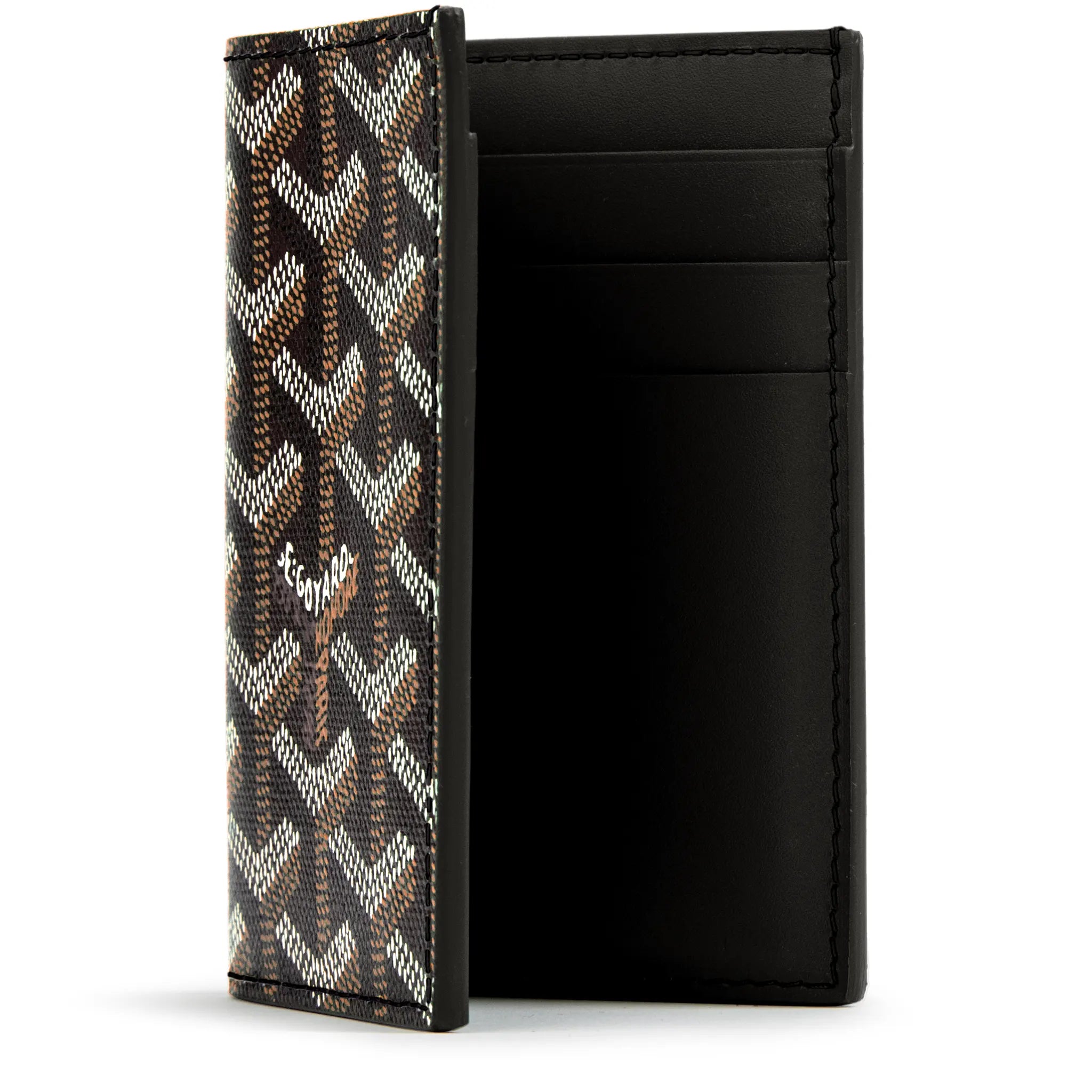 Detail view of Goyard Saint-Pierre Card Wallet Black