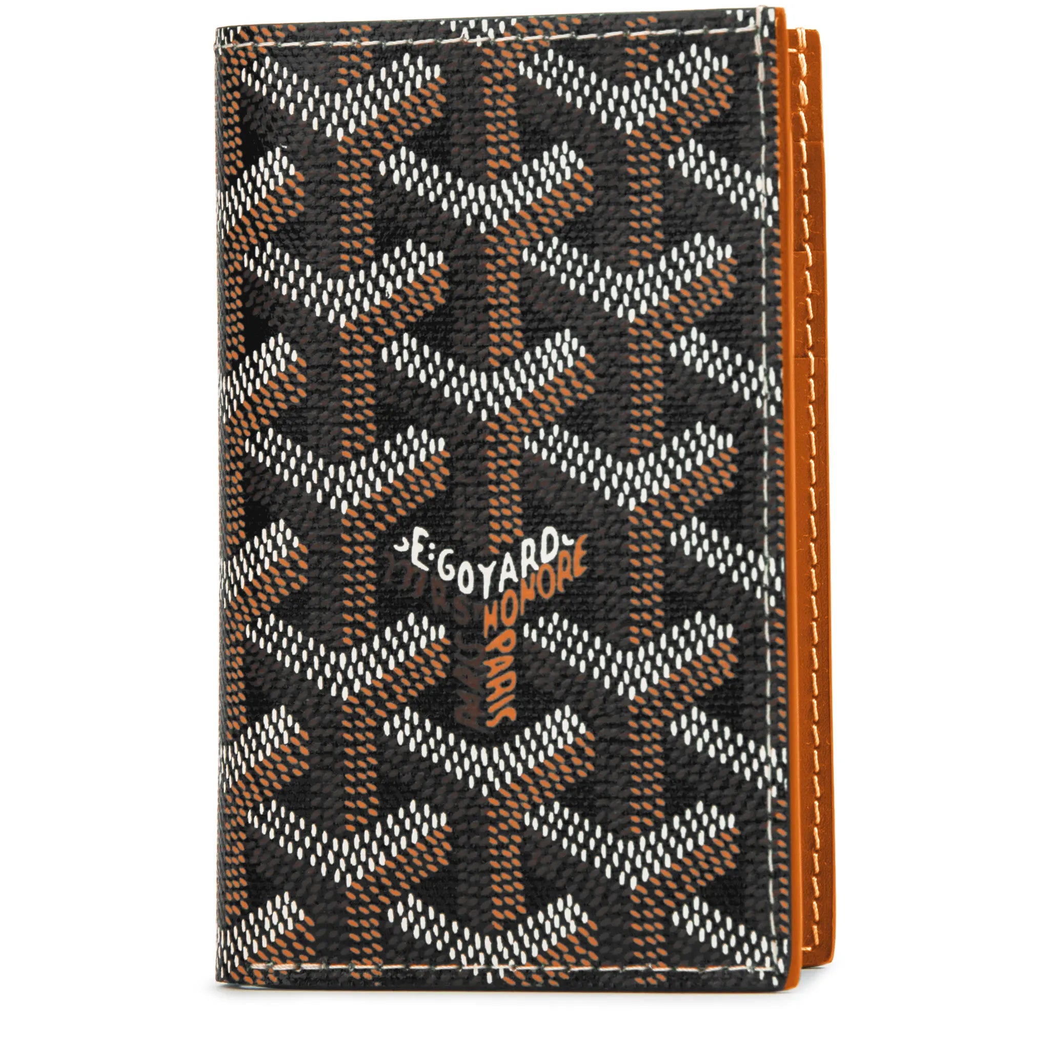 Front view of Goyard Saint-Pierre Card Wallet Black Tan