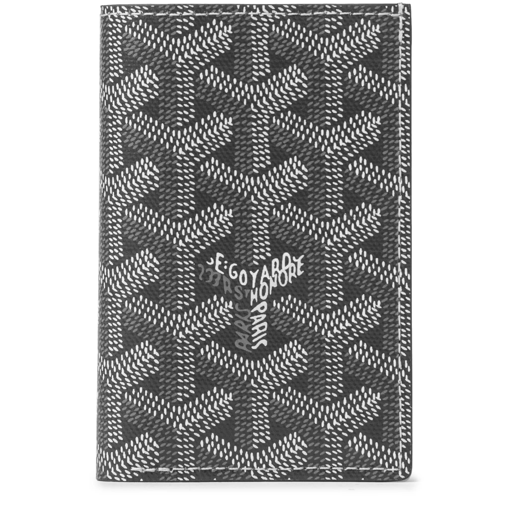 Front view of Goyard Saint-Pierre Card Wallet Grey