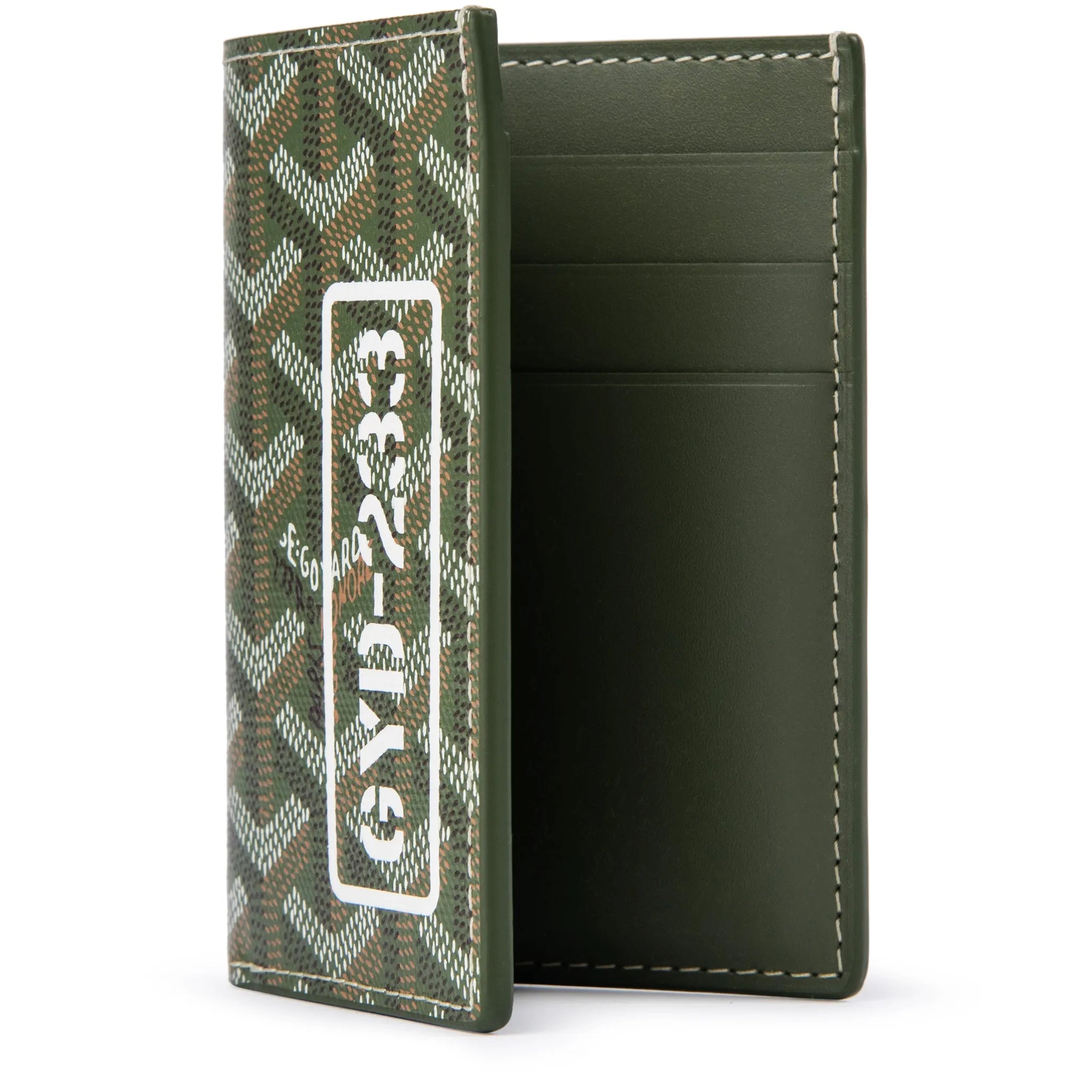 Inside view of Goyard Saint-Pierre Card Wallet Khaki SPIGYDPMLTY29CL29P