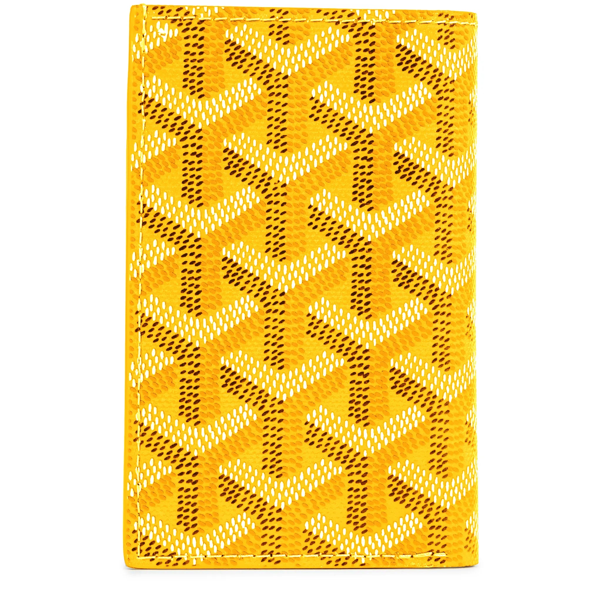 Back view of Goyard Saint-Pierre Card Wallet Yellow