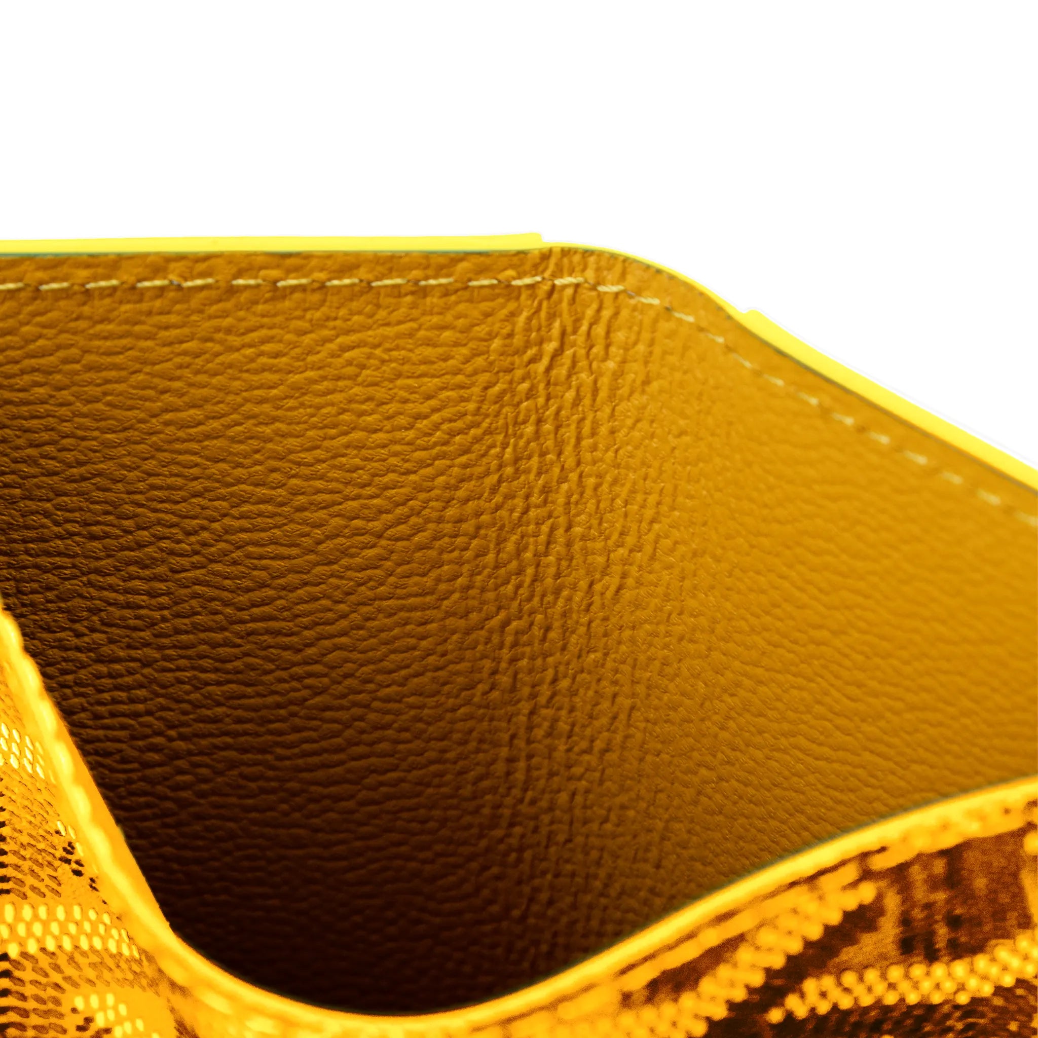 Inside view of Goyard Saint-Pierre Card Wallet Yellow