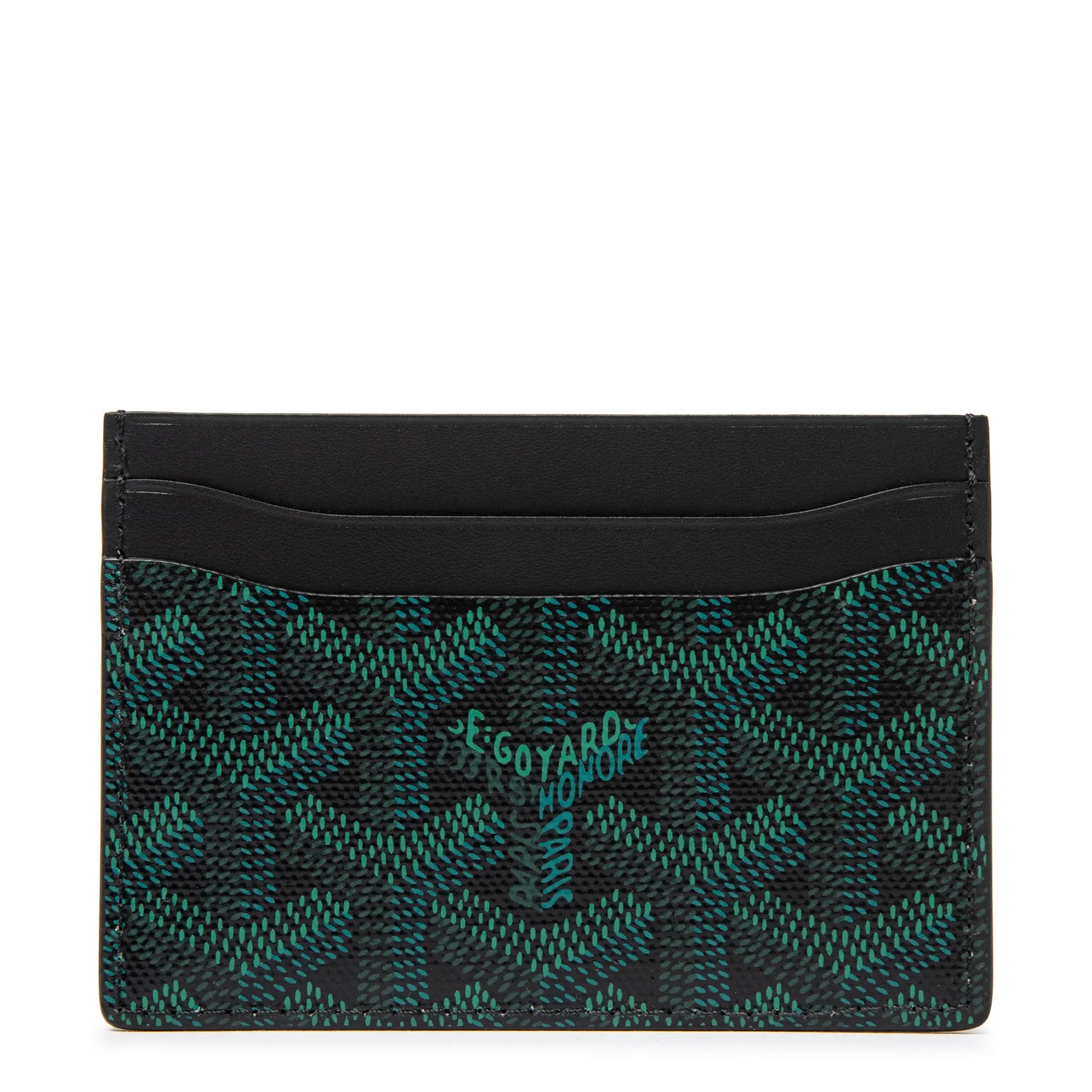 Back View of Goyard Saint Sulpice Evergreen Card Holder STSULPPMLTY79CL79X