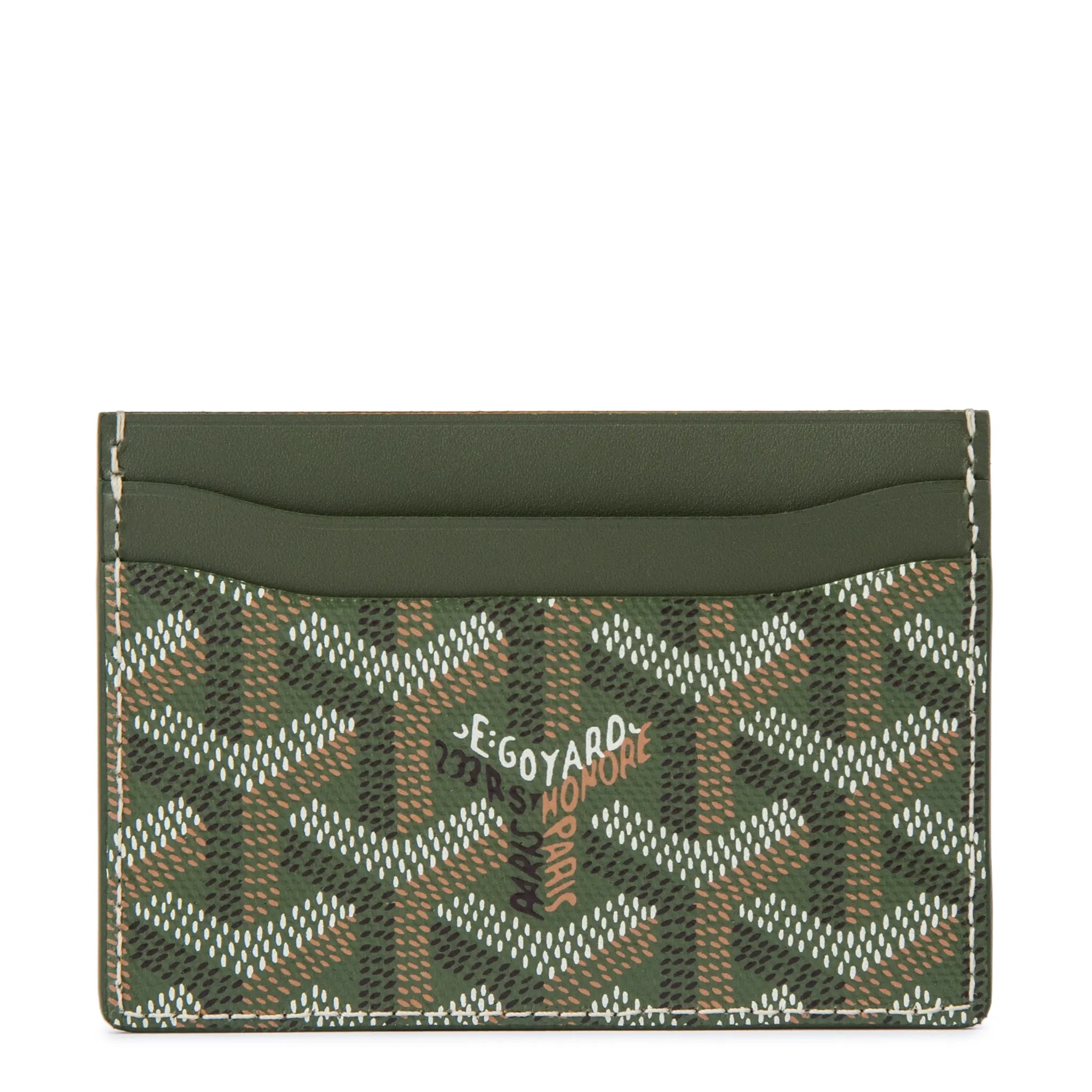Back view of Goyard Saint Sulpice Khaki Card Holder SSUGYDPMLTY29CL29X