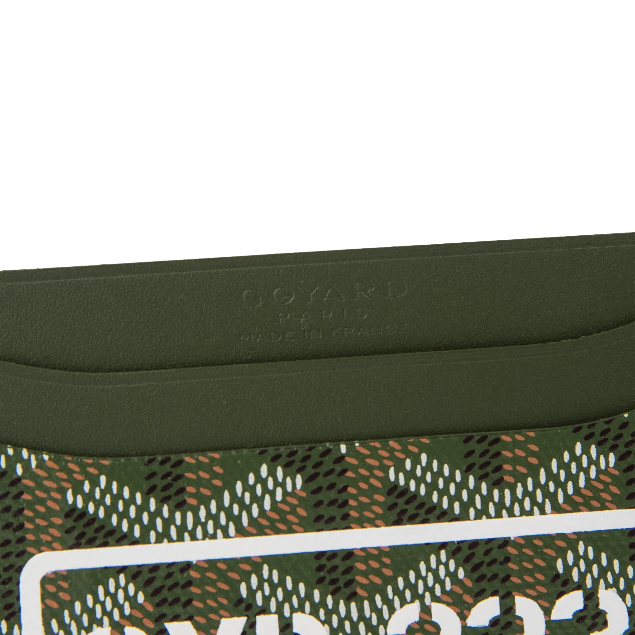 Detail view of Goyard Saint Sulpice Khaki Card Holder SSUGYDPMLTY29CL29X