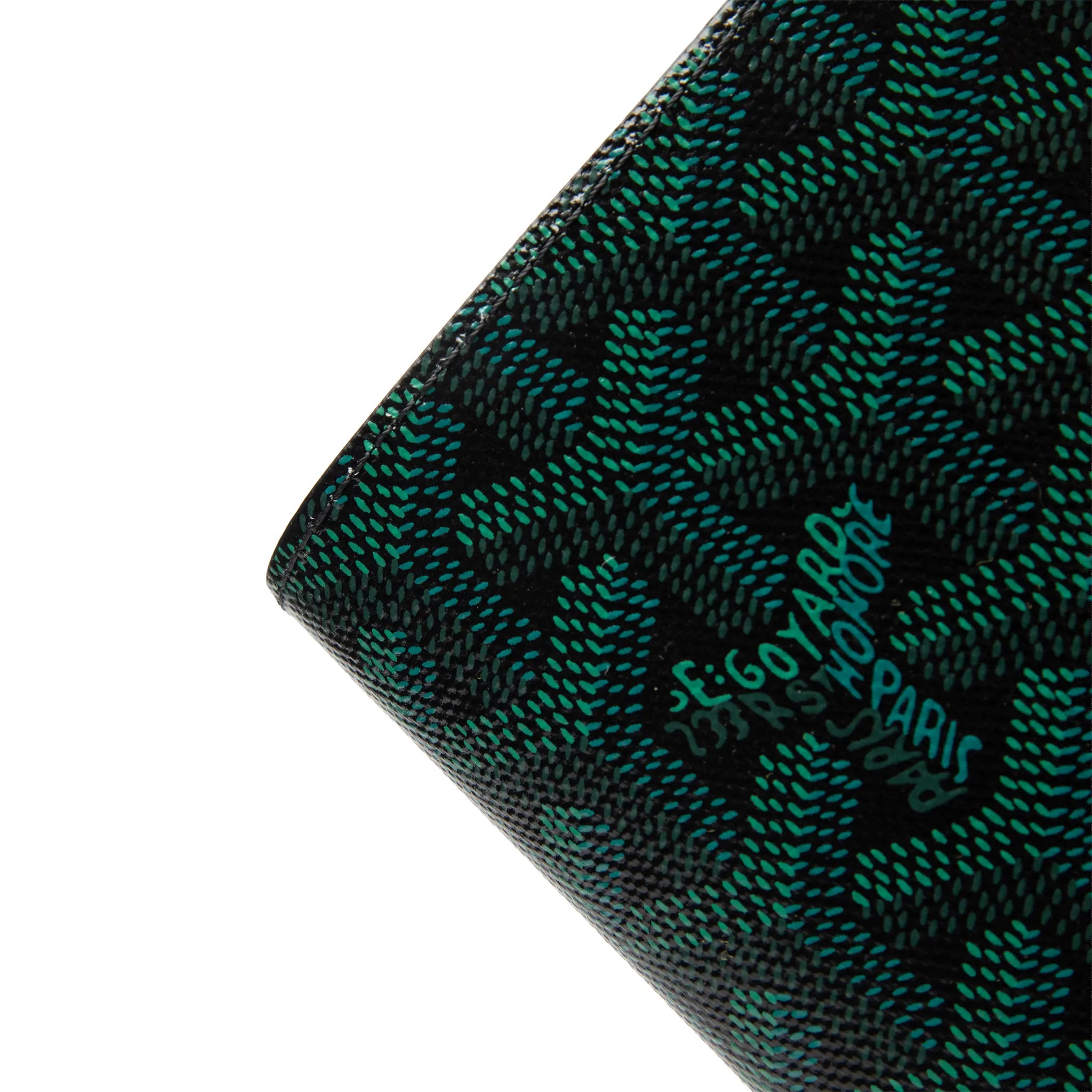 Detailed Logo View of Goyard Victoire Evergreen Wallet VICTO8PMLTY79CL79X