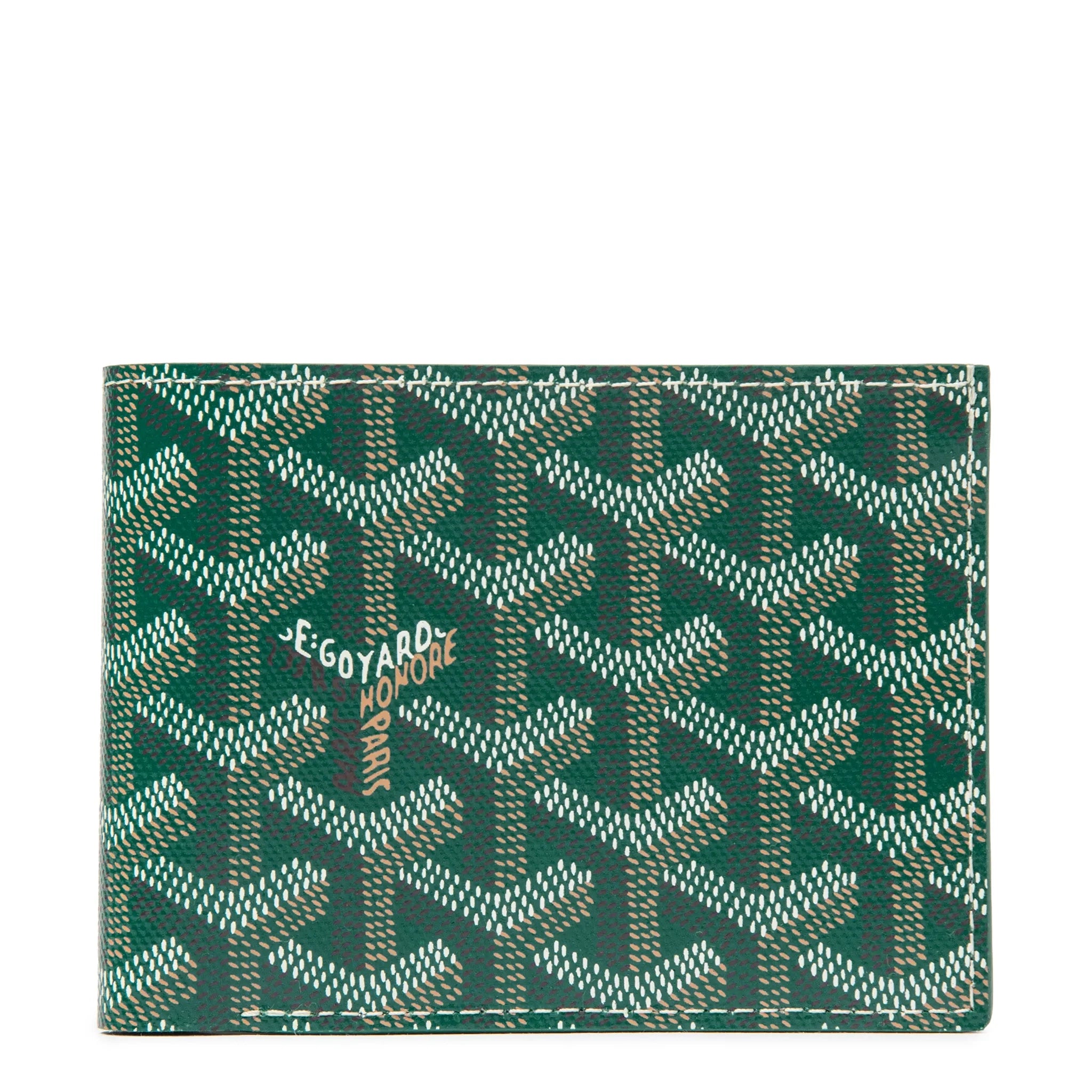 Front View of Goyard Victoire Green Wallet VICTO8PMLTY09CL09X