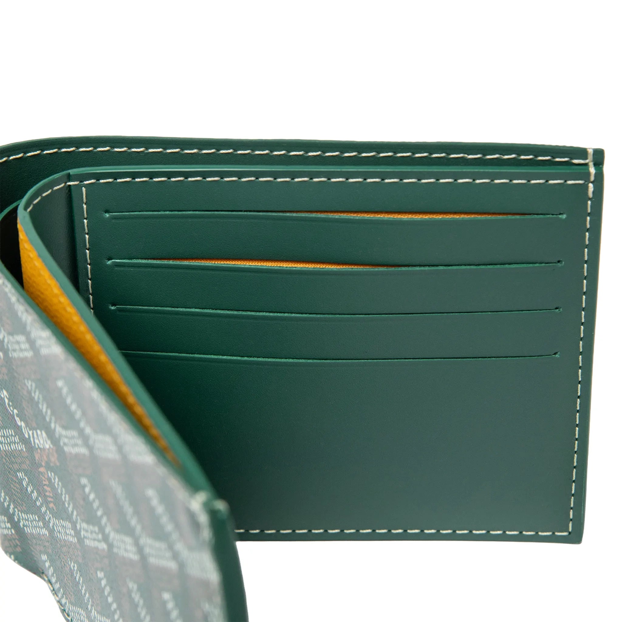 Card Holder View of Goyard Victoire Green Wallet VICTO8PMLTY09CL09X