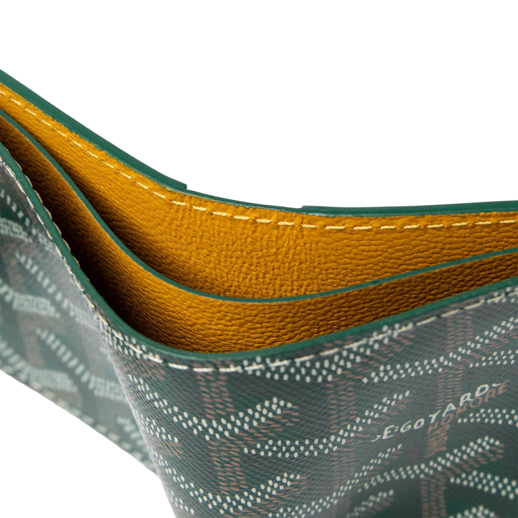 Inside View of Goyard Victoire Green Wallet VICTO8PMLTY09CL09X
