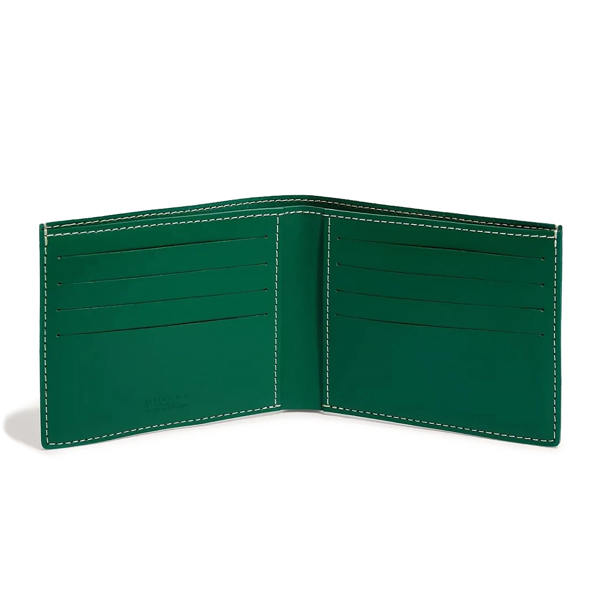 Open view of Goyard Victoire Green Wallet VICTO8PMLTY09CL09X