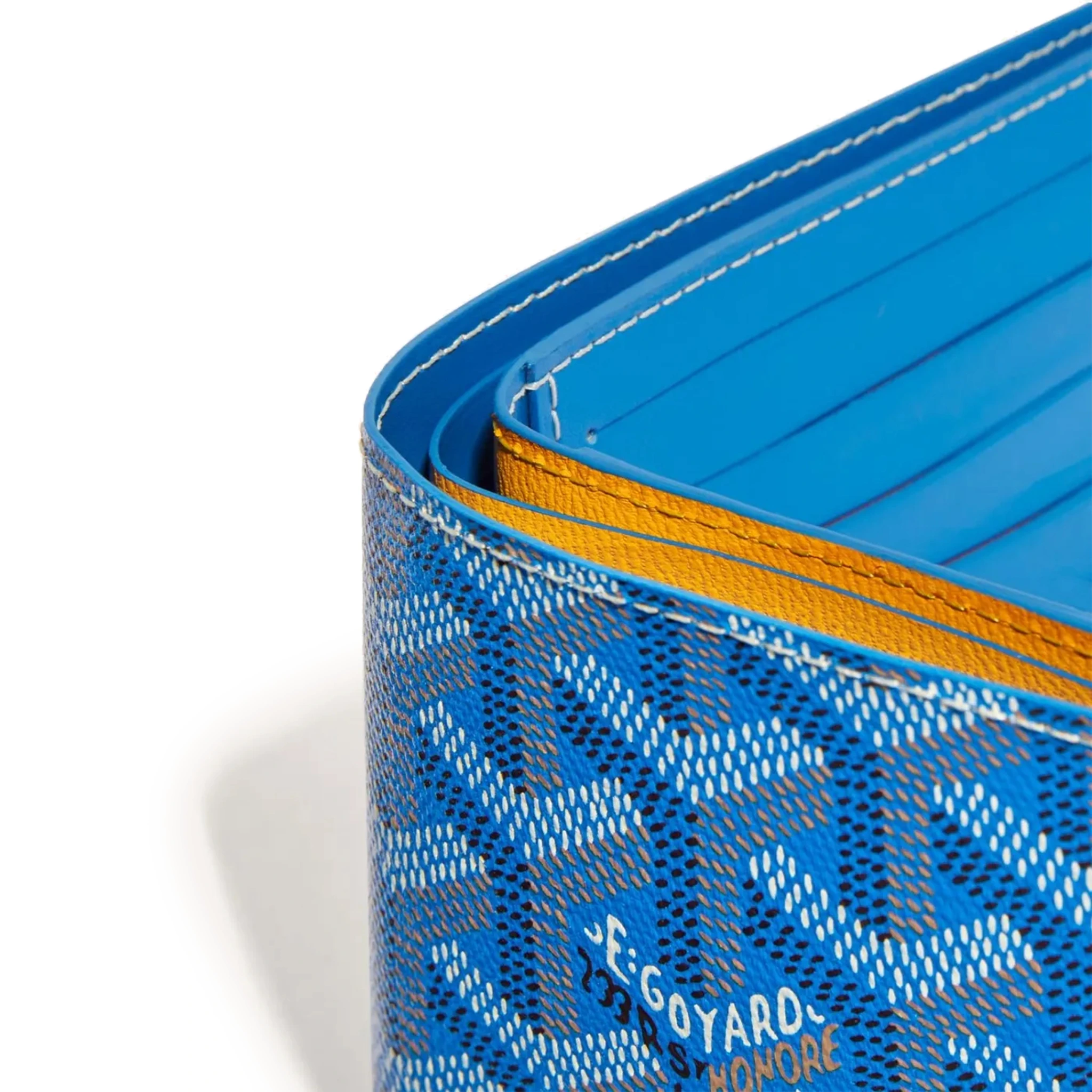 Detail view of Goyard Victoire Sky Blue Wallet VICTO8PMLTY10CL10X