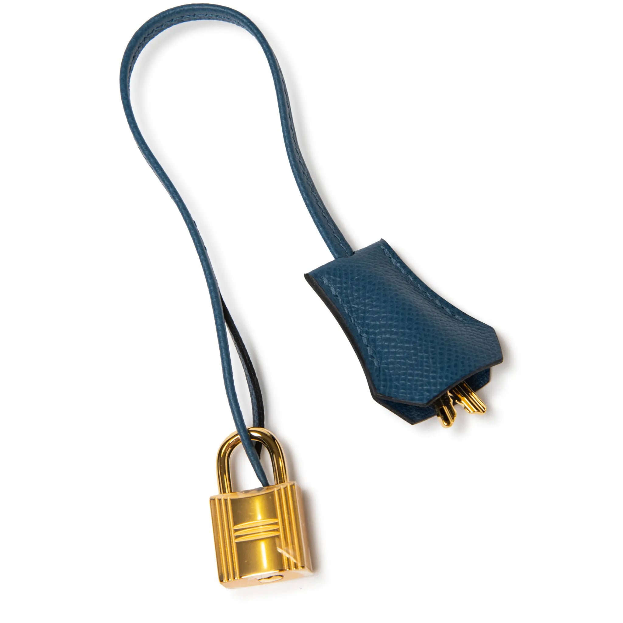 Belt View of Hermès Birkin 30 Deep Blue Epsom Leather Gold Hardware LU1380225624872