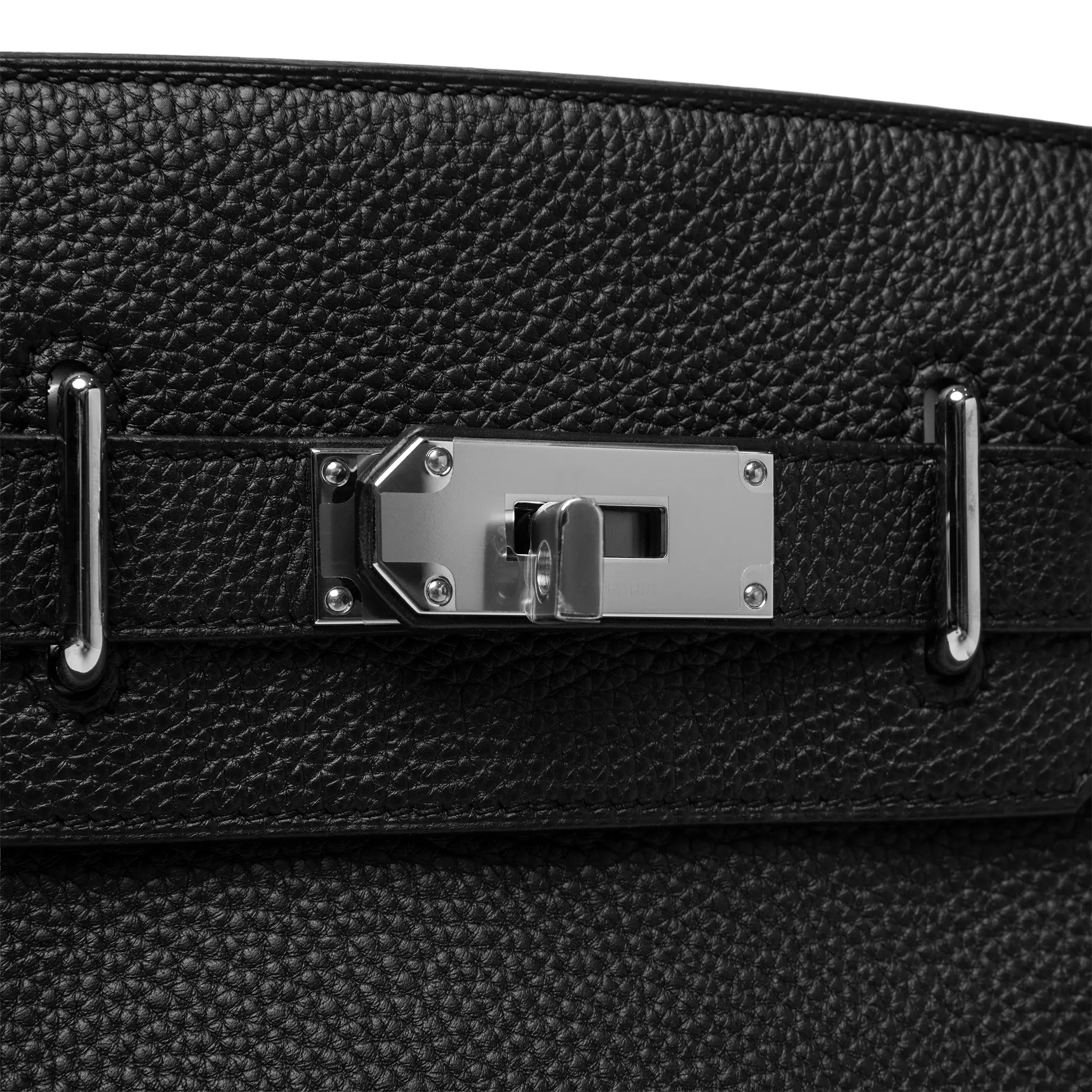 Detailed View of Hermes Hac a Dos PM Togo Calfskin Black Palladium Hardware Backpack