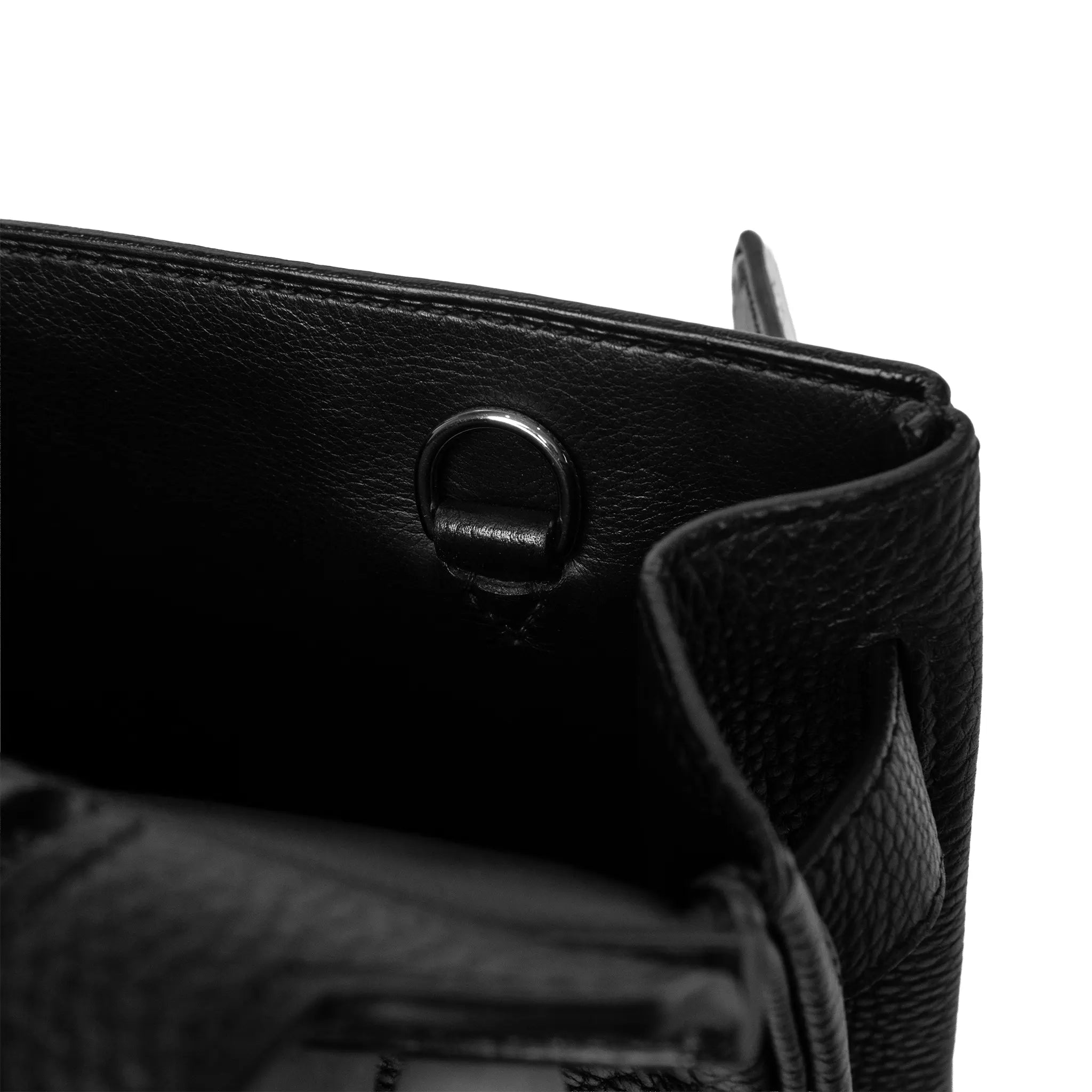Detailed View of Hermes Hac a Dos PM Togo Calfskin Black Palladium Hardware Backpack