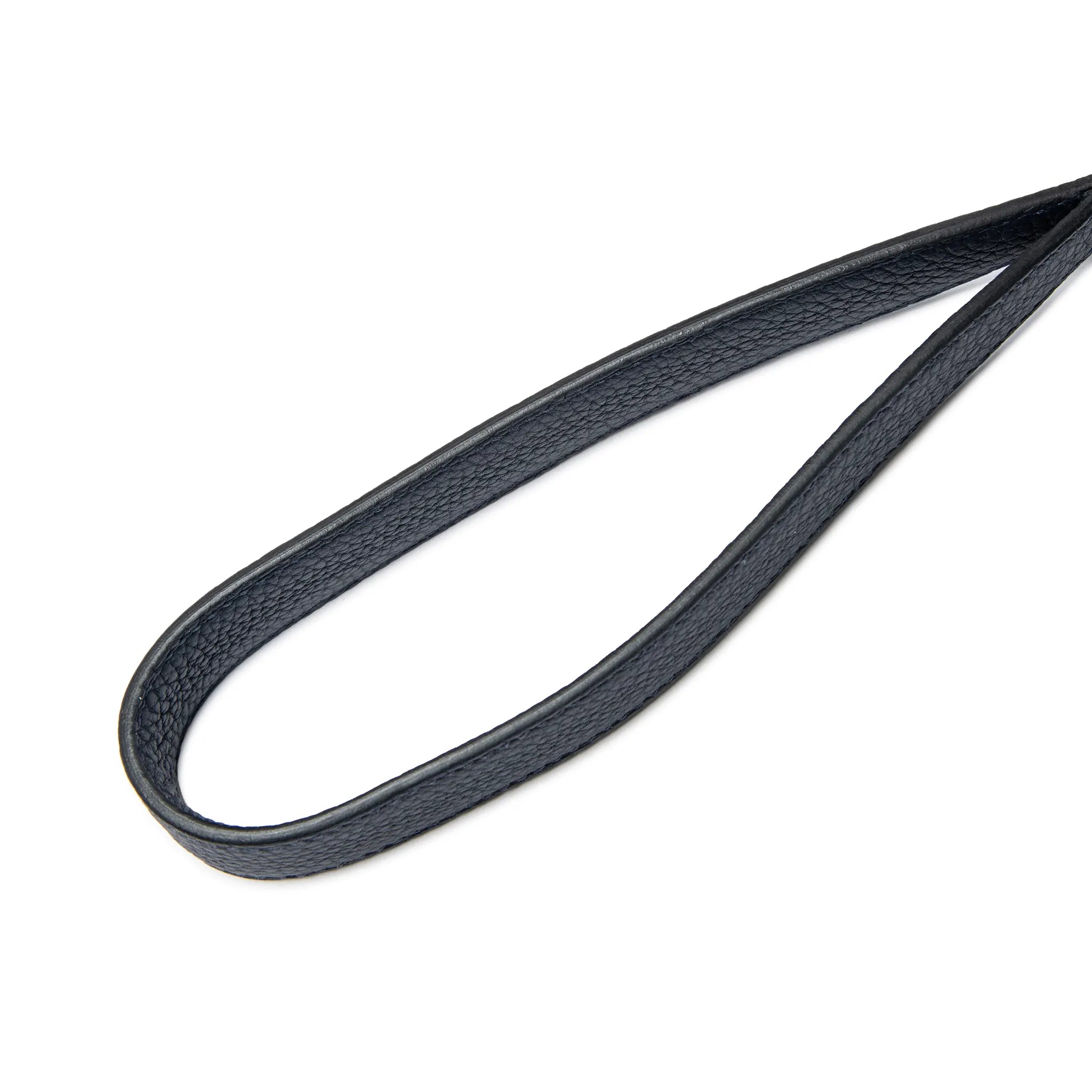 Strap View of Hermes Kelly Depeches 25 Togo Calfskin Blue Nuit Palladium Hardware