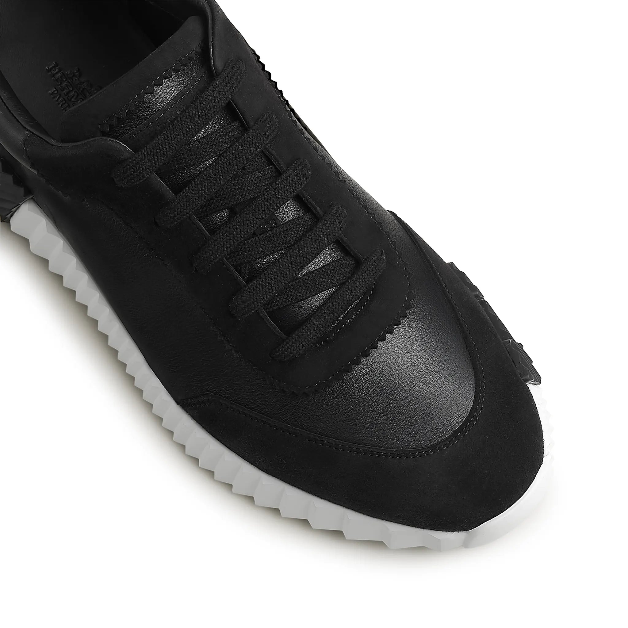 Upper View of Hermès Paris Bouncing Calf Sneaker Black H242810ZH02405