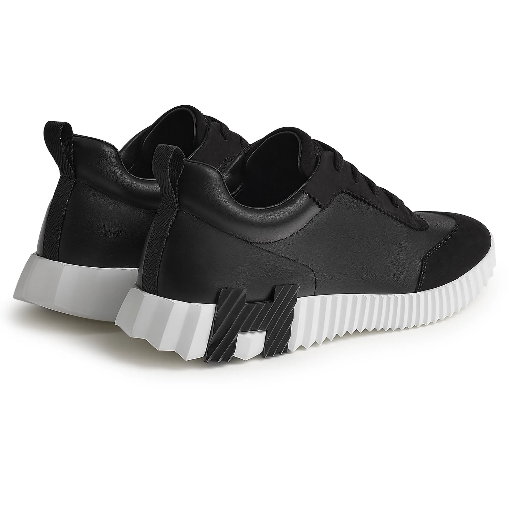 Back Side View of Hermès Paris Bouncing Calf Sneaker Black H242810ZH02405