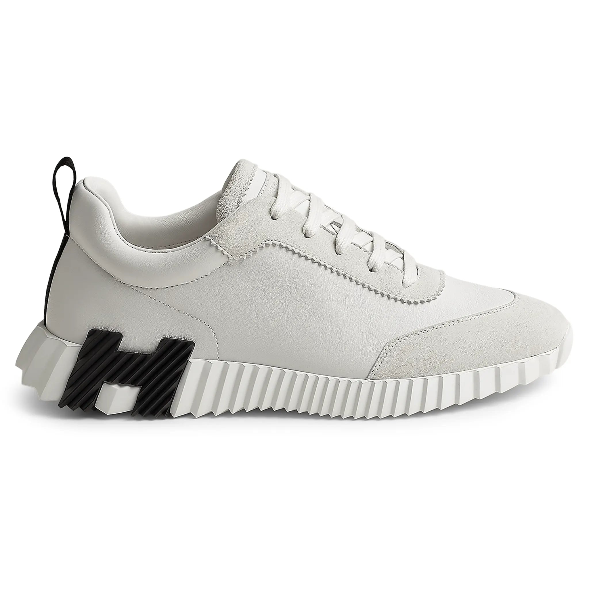 Side View of Hermès Paris Bouncing Calf Sneaker Blanc H242810ZH90400