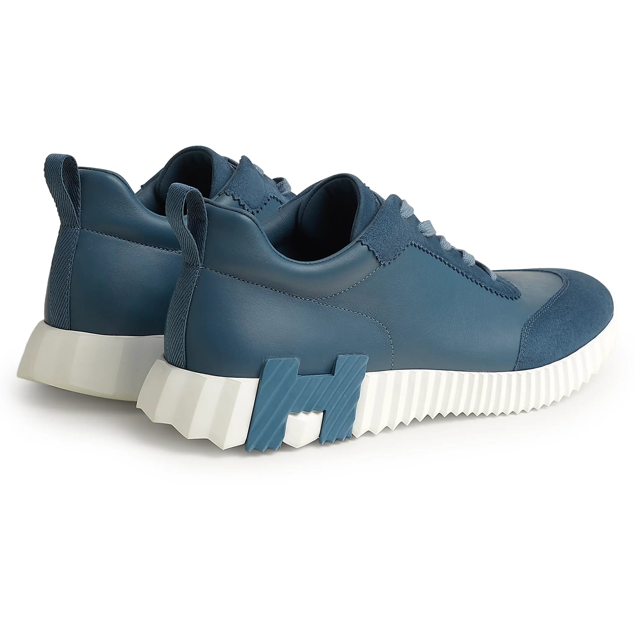 Back Side View of Hermès Paris Bouncing Sneaker Dark Blue H221898ZHBT440