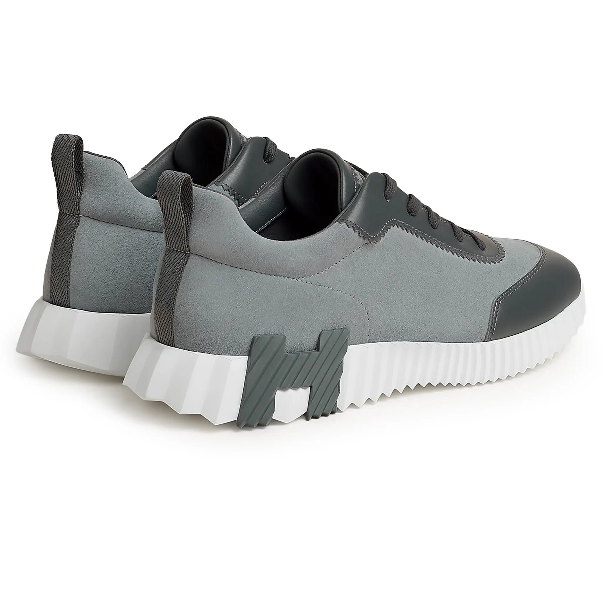 Back view of Hermès Paris Bouncing Sneaker Gris Orage