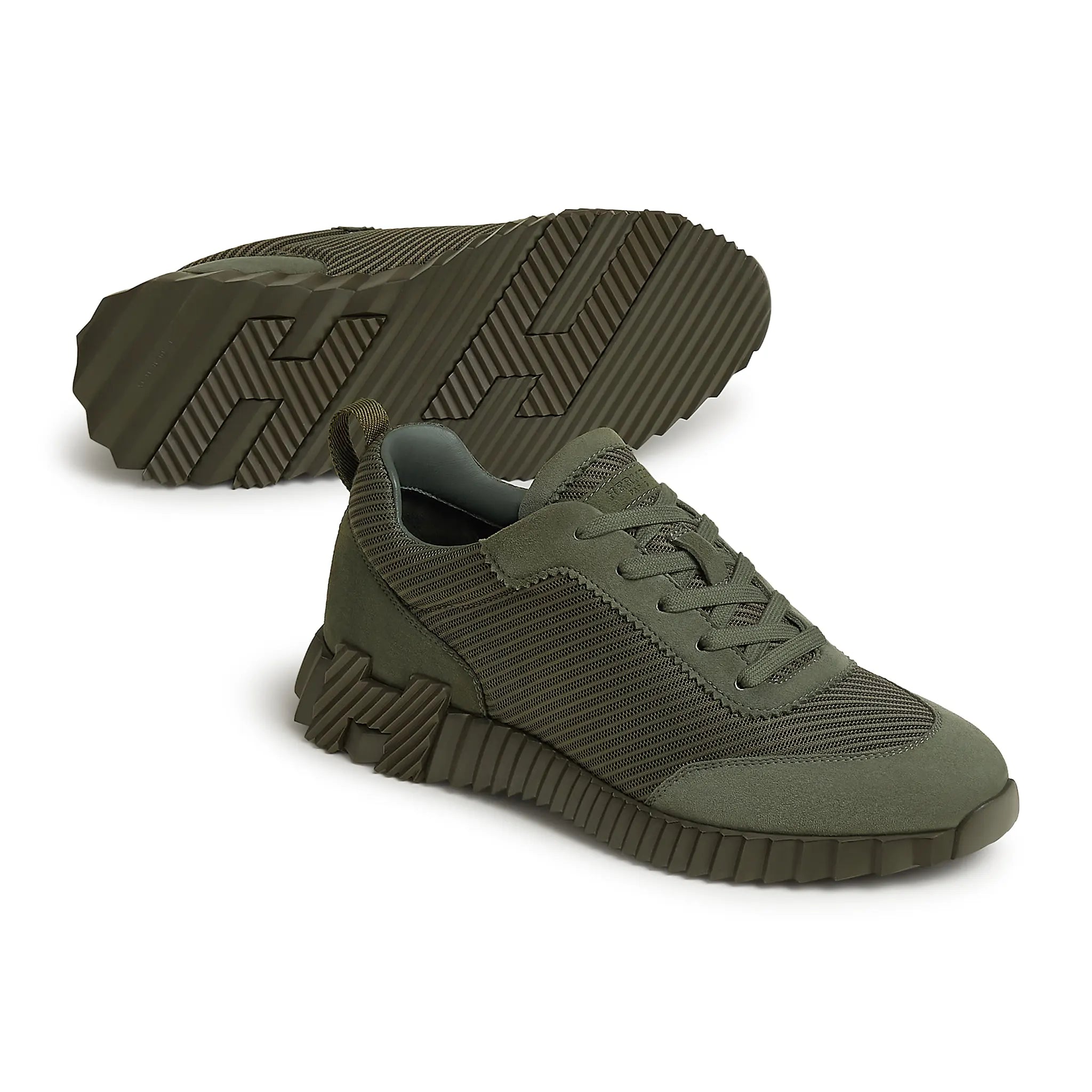 Sole Side View of Hermes Paris Bouncing Sneaker Vert Veronese H262850ZHV0