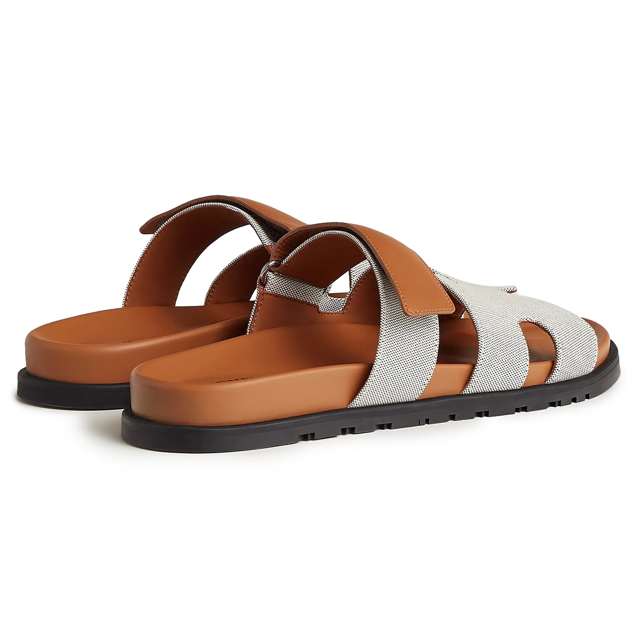 Back side view of Hermes Paris Chypre Sandal Plum Natural H231819ZHPN430