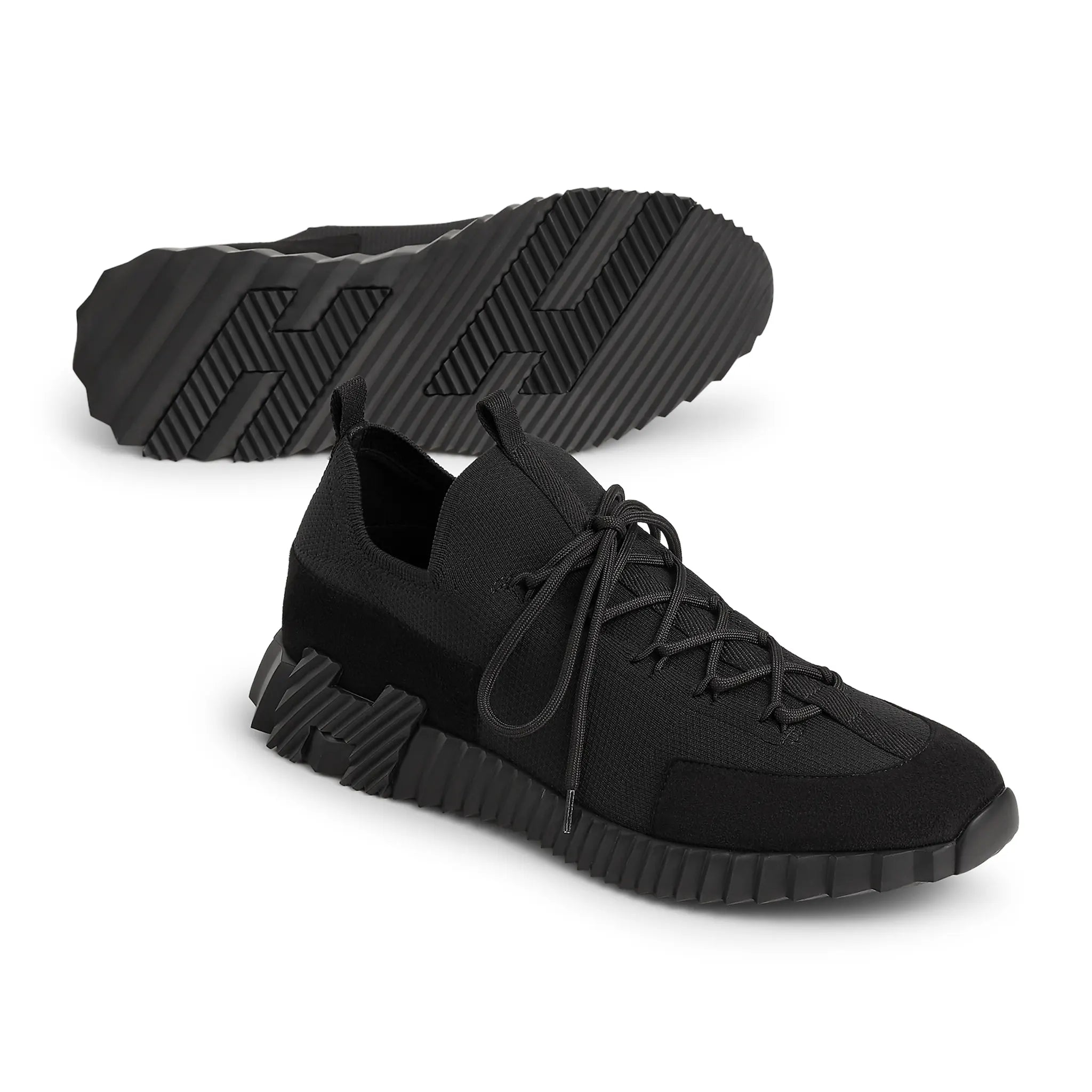 Sole View of Hermès Paris Lift Slip-On Noir Sneaker H252858ZHBG440