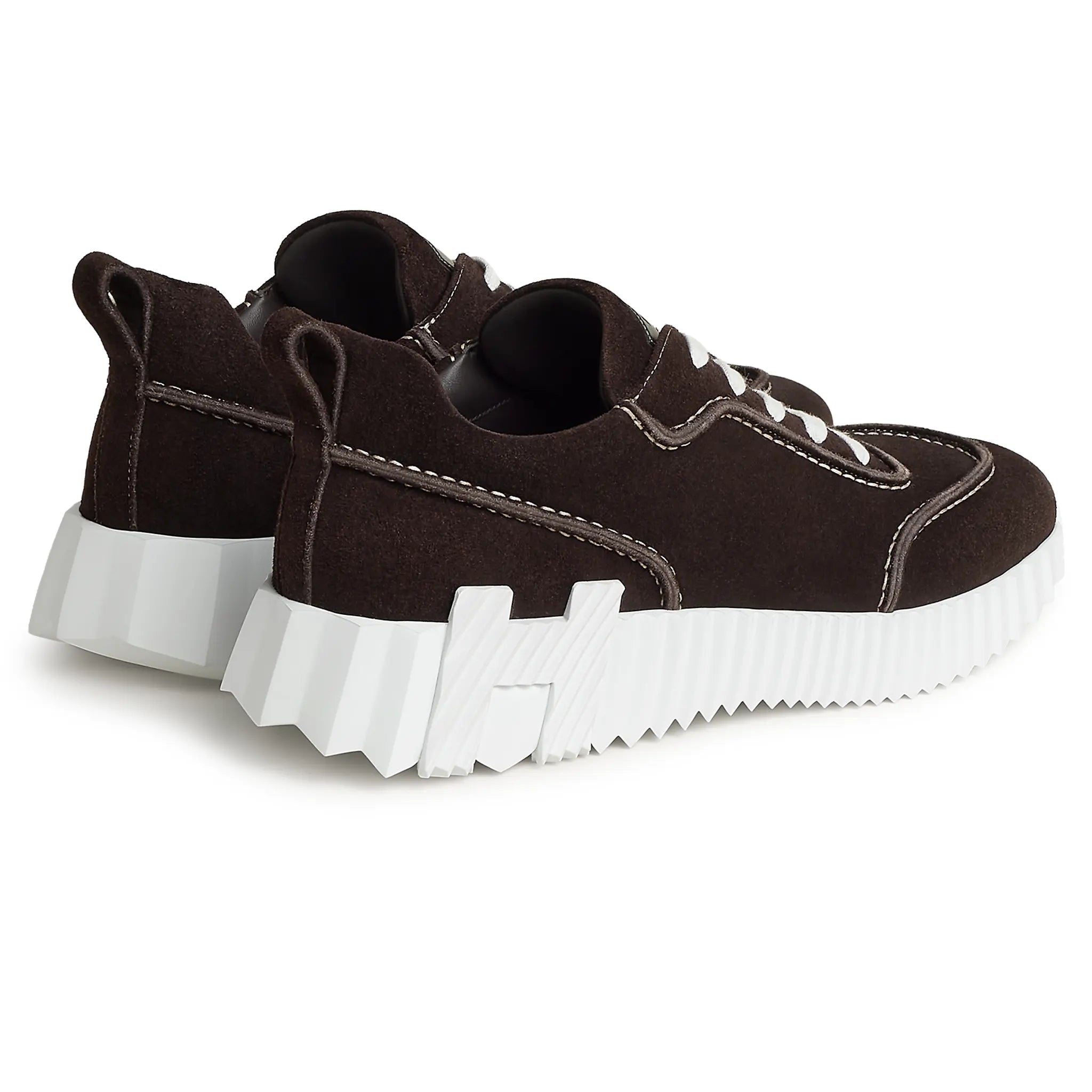 Hermes Paris Next Suede Ebony Maroon Sneaker