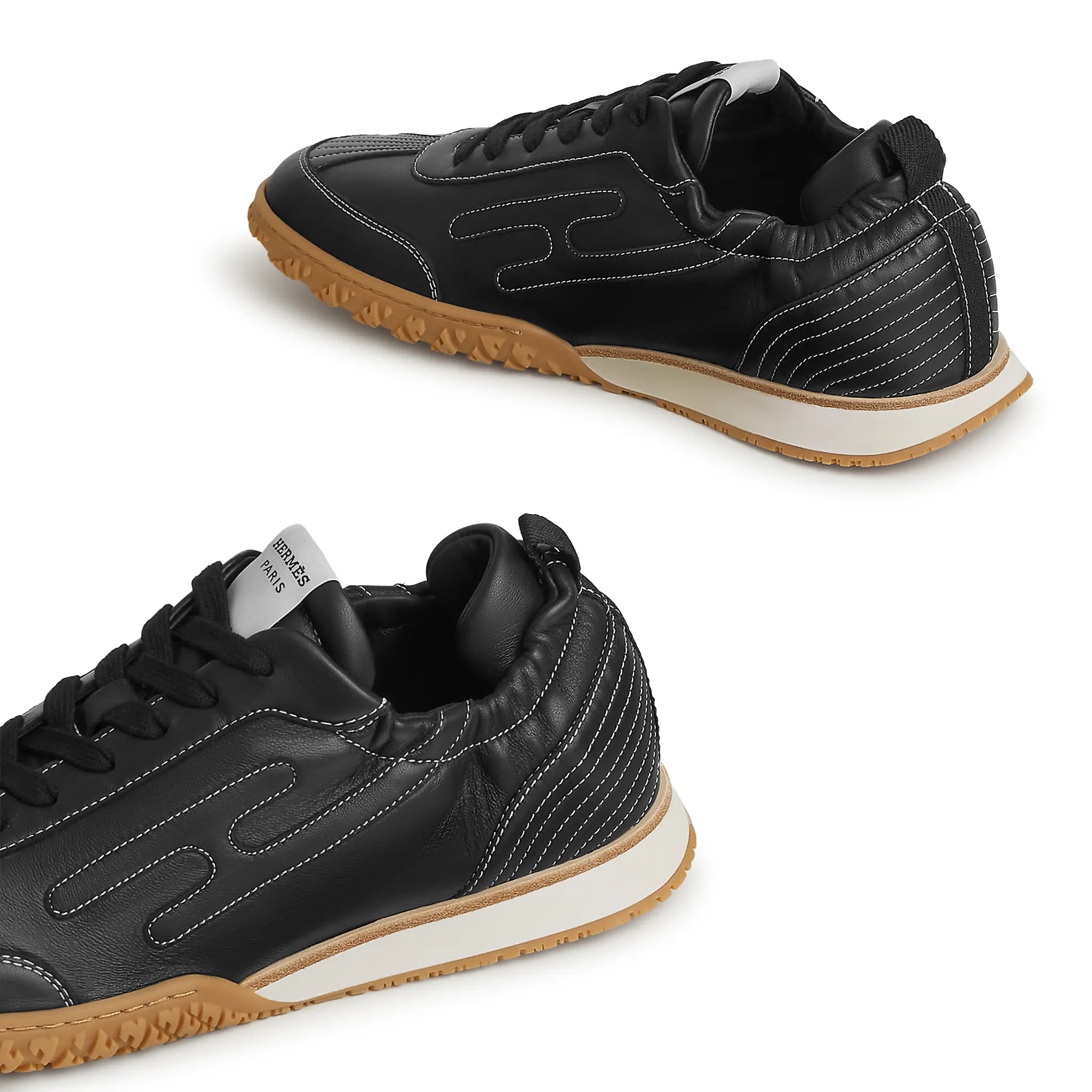 Back Side View of Hermes Paris Noi Jet Sneaker H261886ZH01