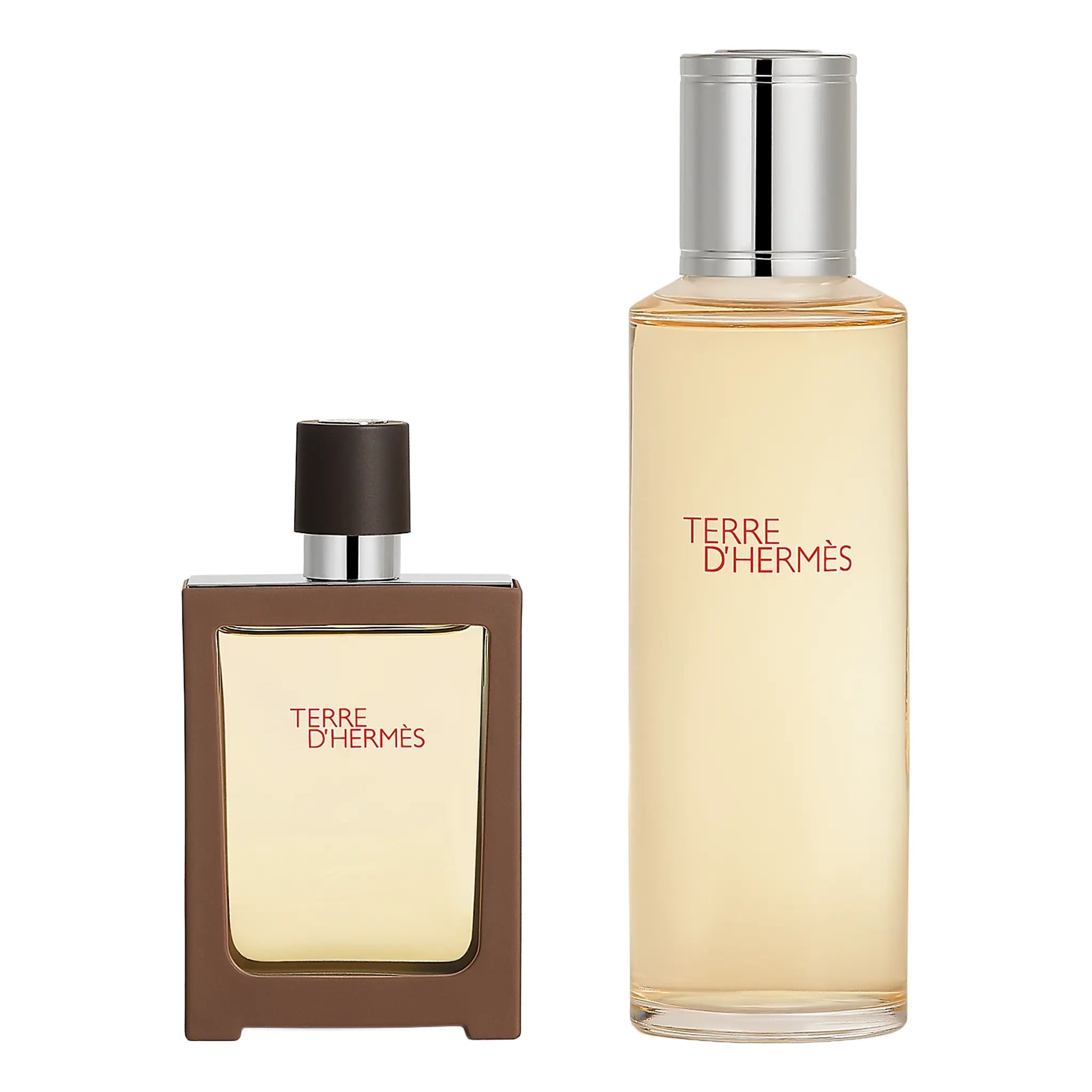 Bottle Front View of Hermès Paris Terre d'Hermes Eau De Toilette Travel Spray and Refill V107747V0