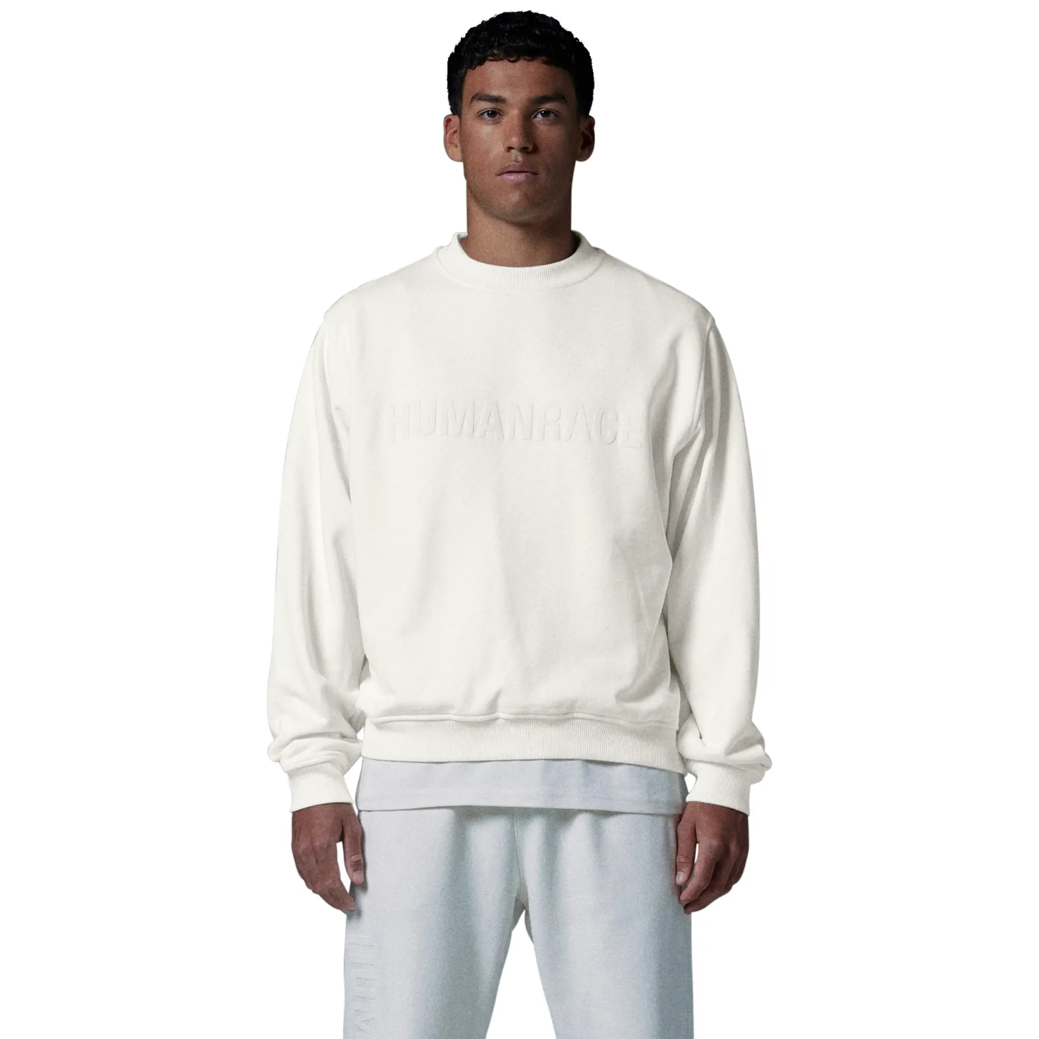 Front view of Human Race Planet Bone White Sweatshirt