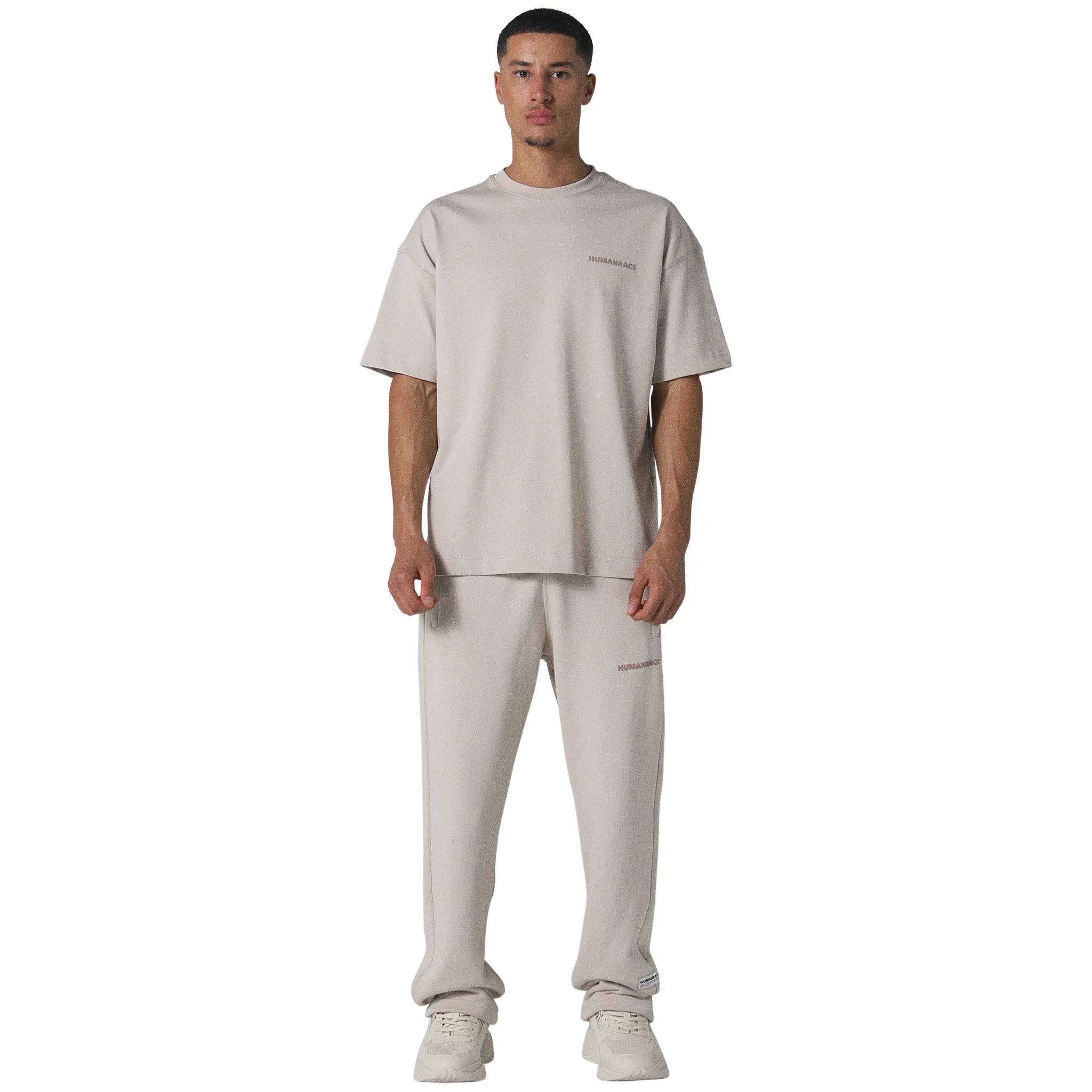 Model male view of Human Race Space Deep Taupe T Shirt
