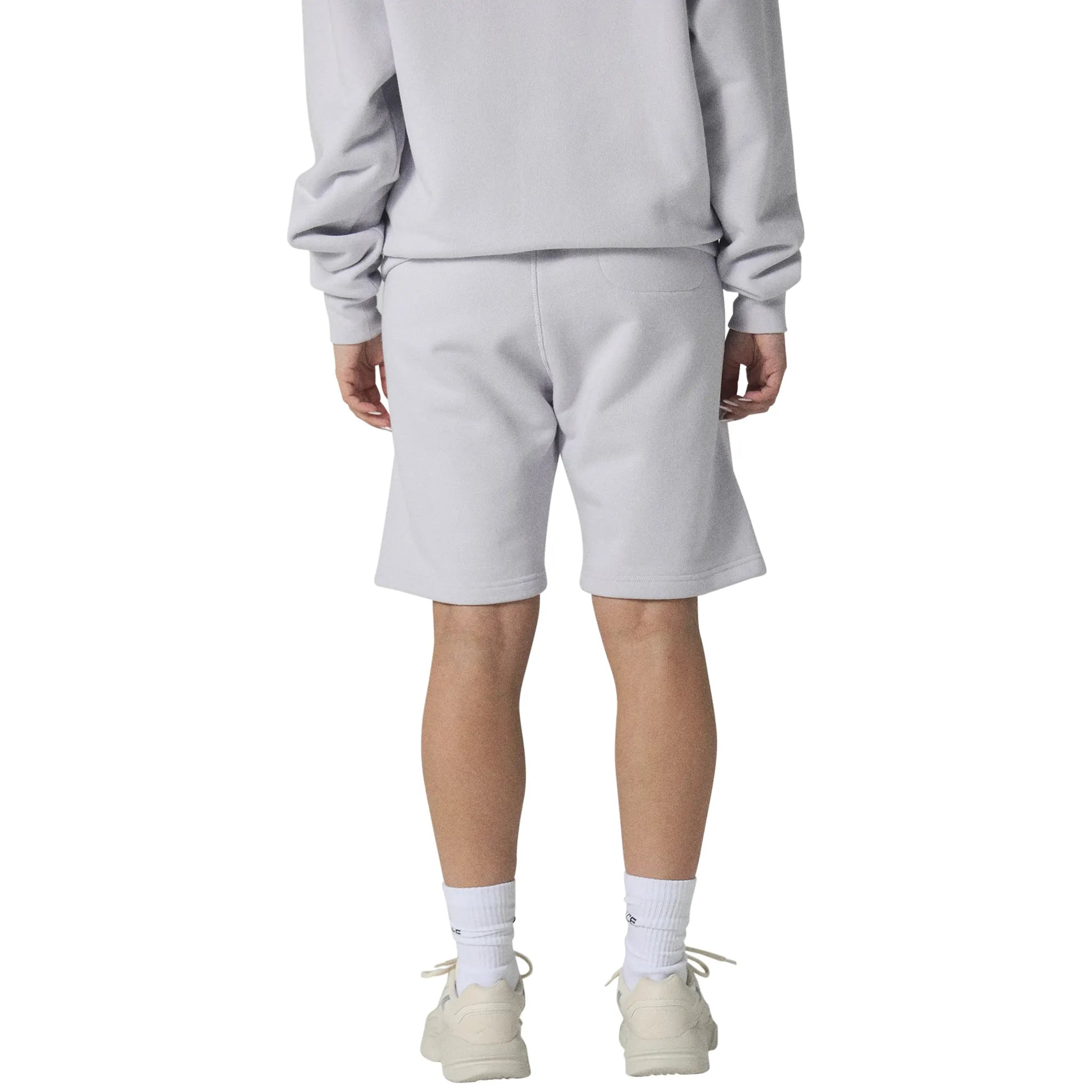 Model back view of Human Race Stars Orchid Purple Shorts