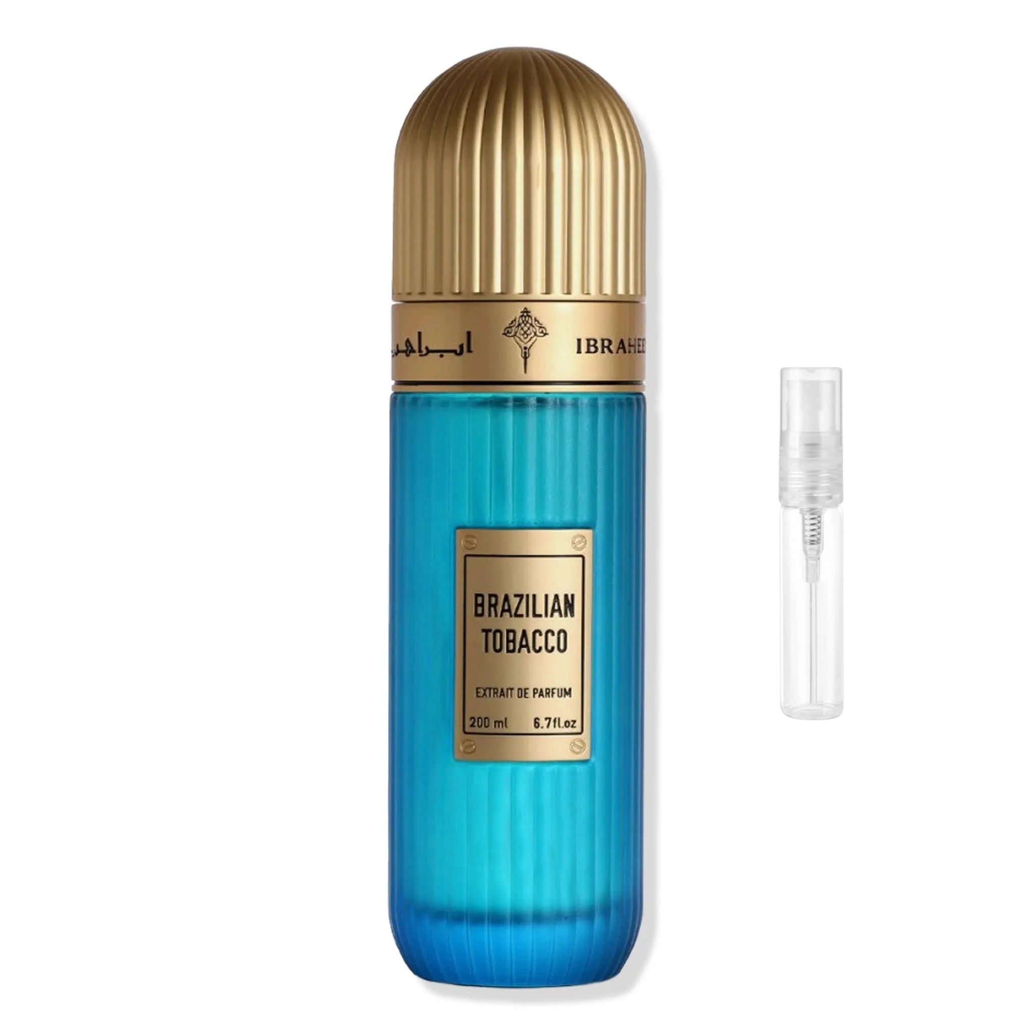 Front View of IBRAQ Brazilian Tobacco Extrait De Parfum SAMPLE