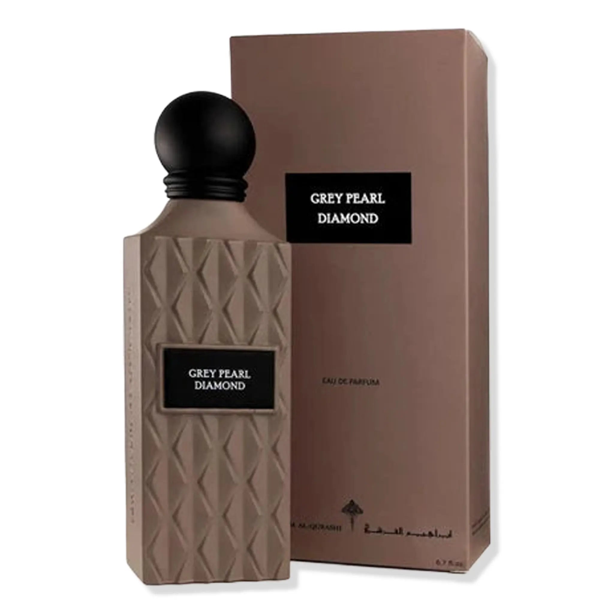 With Box View of IBRAQ Grey Pearl Diamond Sakura Extrait De Parfum 150ml