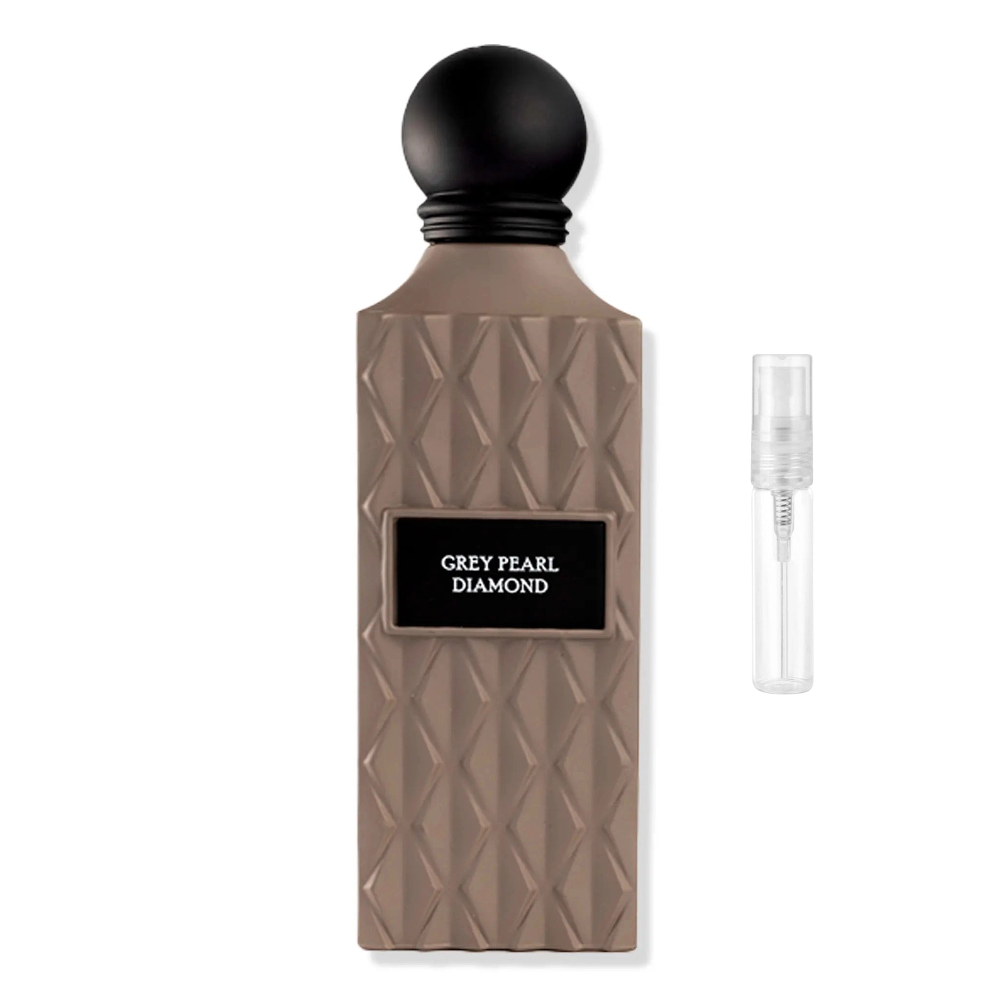 Front View of IBRAQ Grey Pearl Diamond Sakura Extrait De Parfum SAMPLE