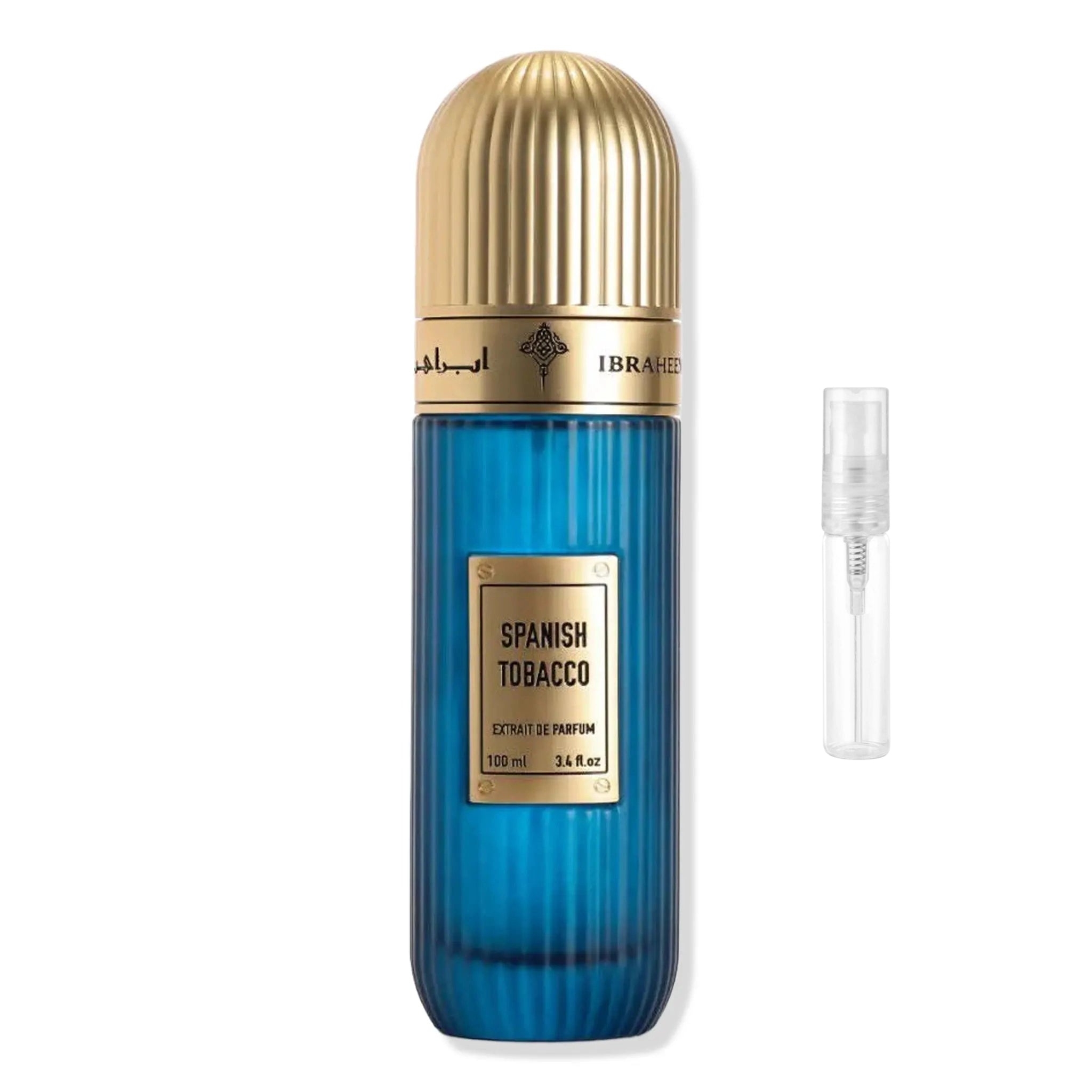 Front View of IBRAQ Spanish Tobacco Extrait De Parfum SAMPLE