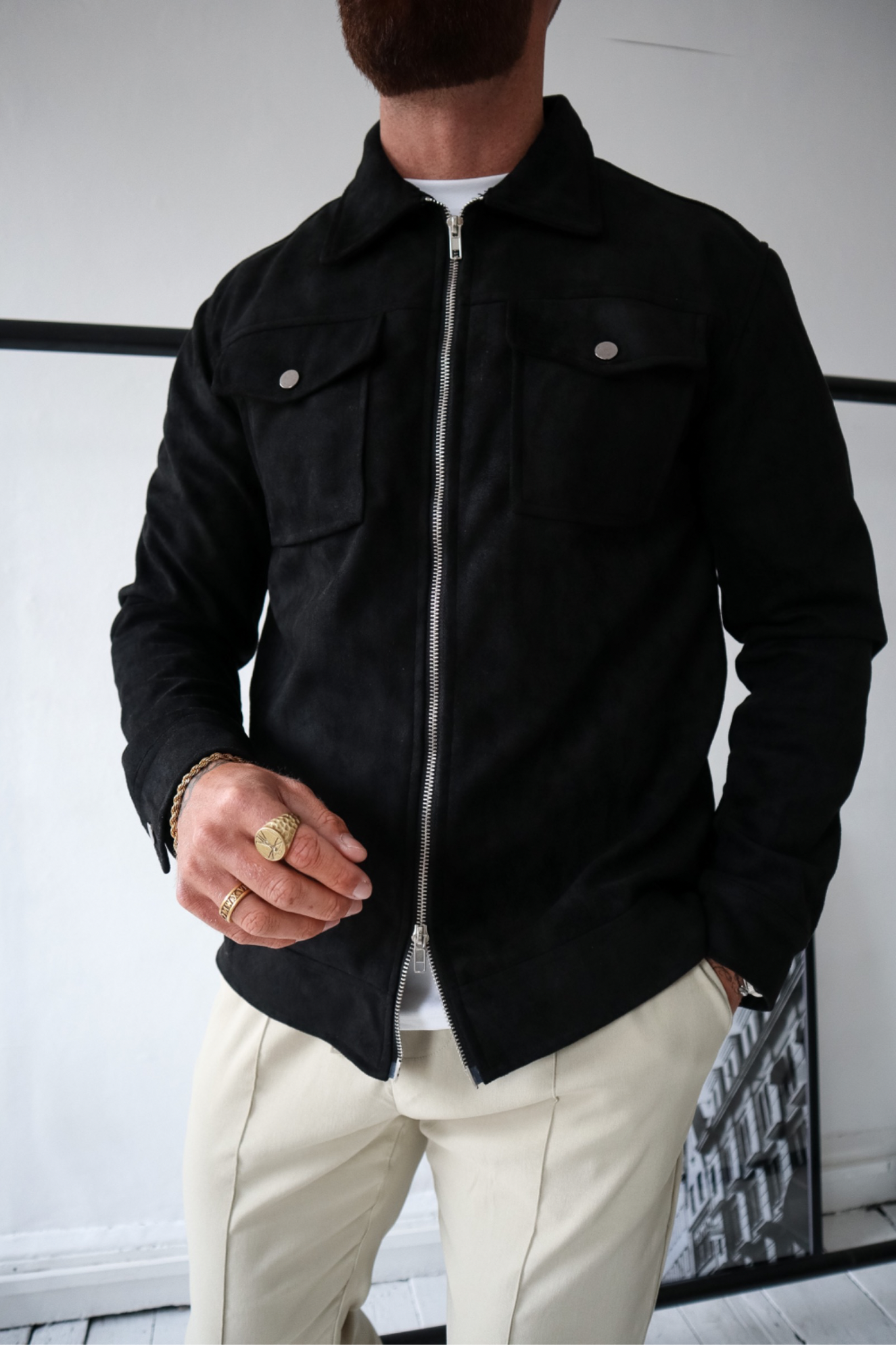 CAPO Suede Black Jacket