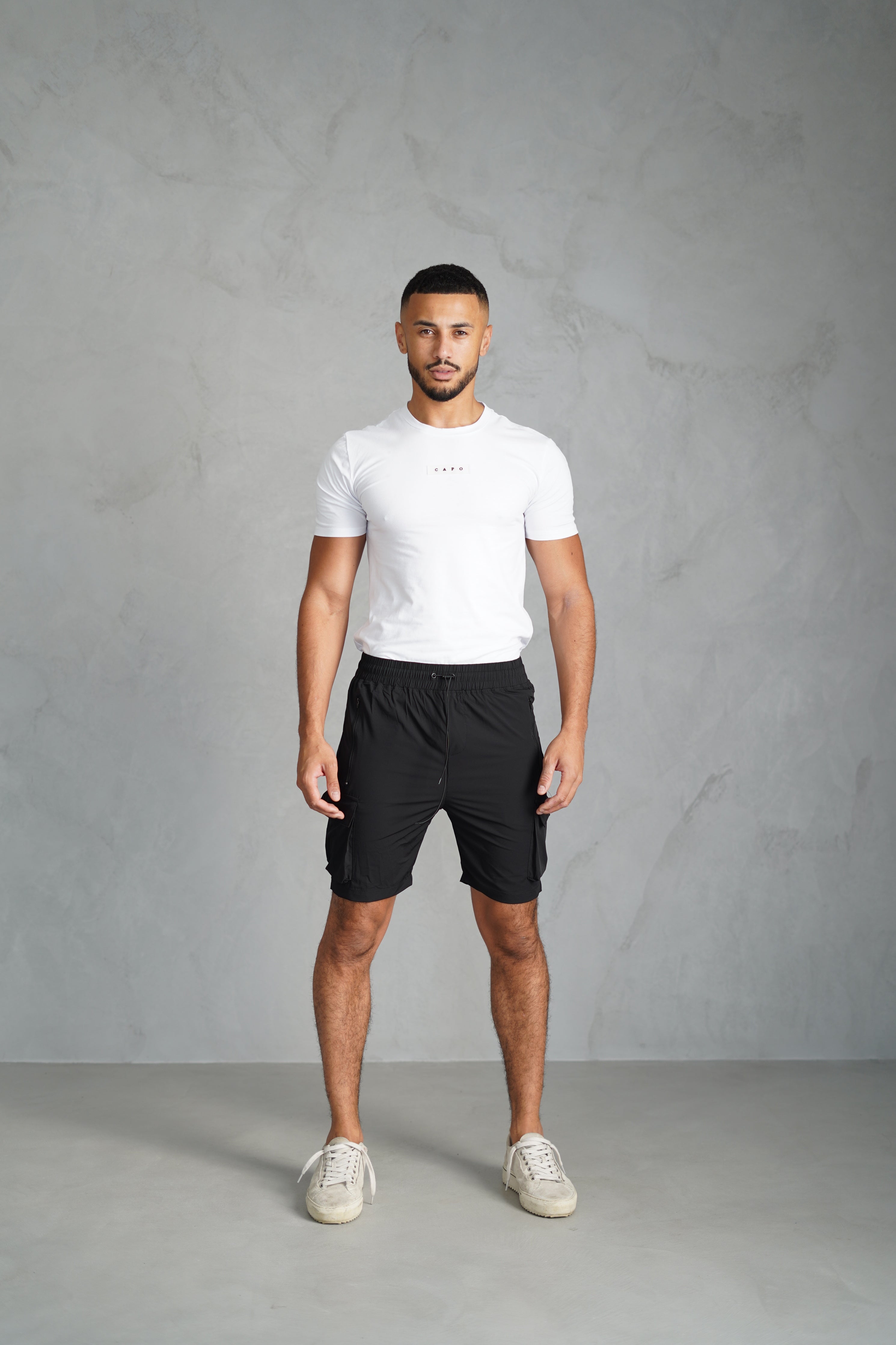 CAPO Lightweight Black Cargo Shorts