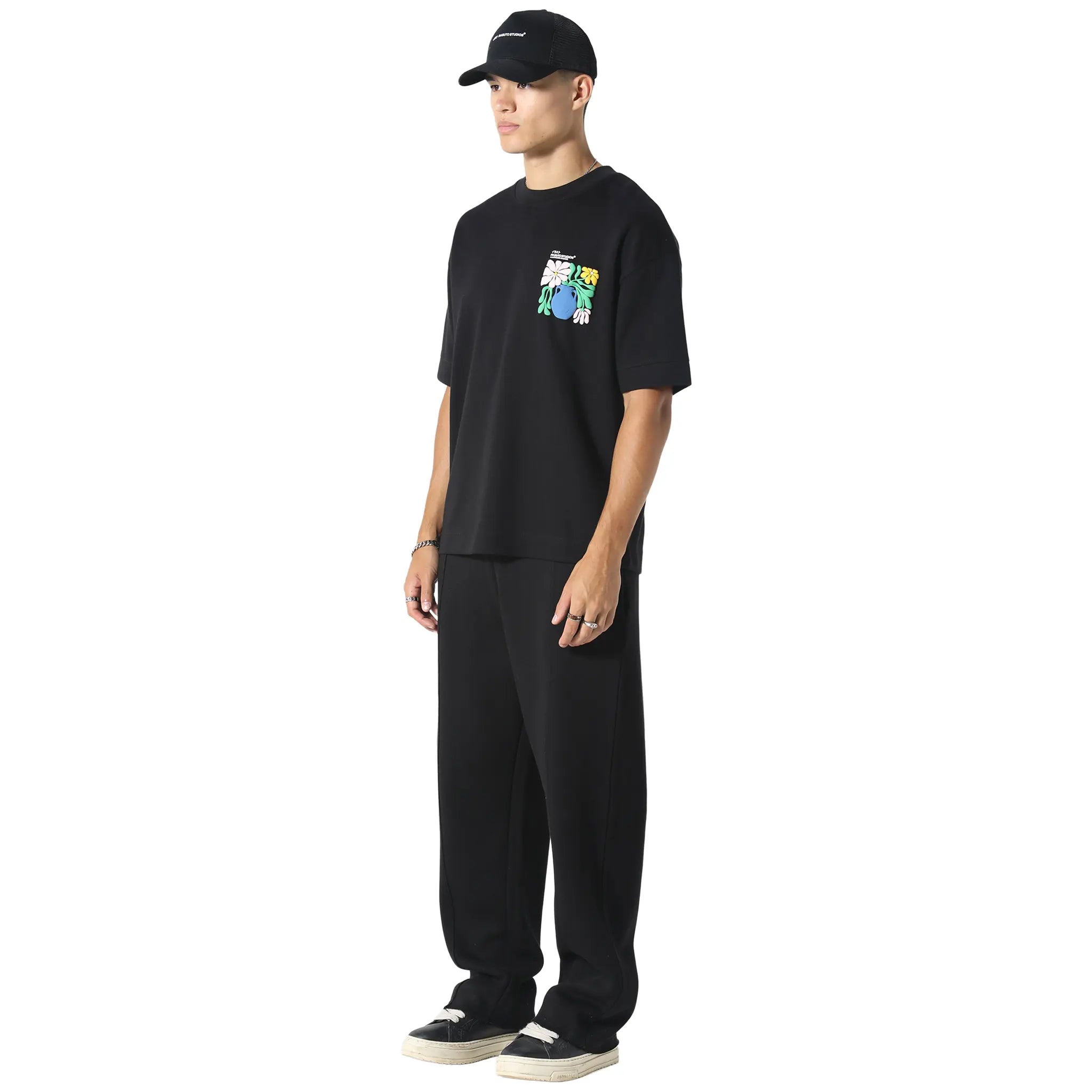 Back View of Irasuto Studios Hikari Bloom Black T Shirt 5060615214907