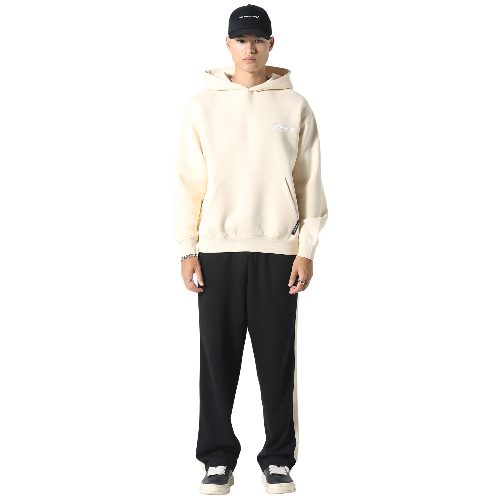 Model Front View of Irasuto Studios Koi Sand Hoodie 5060615209811