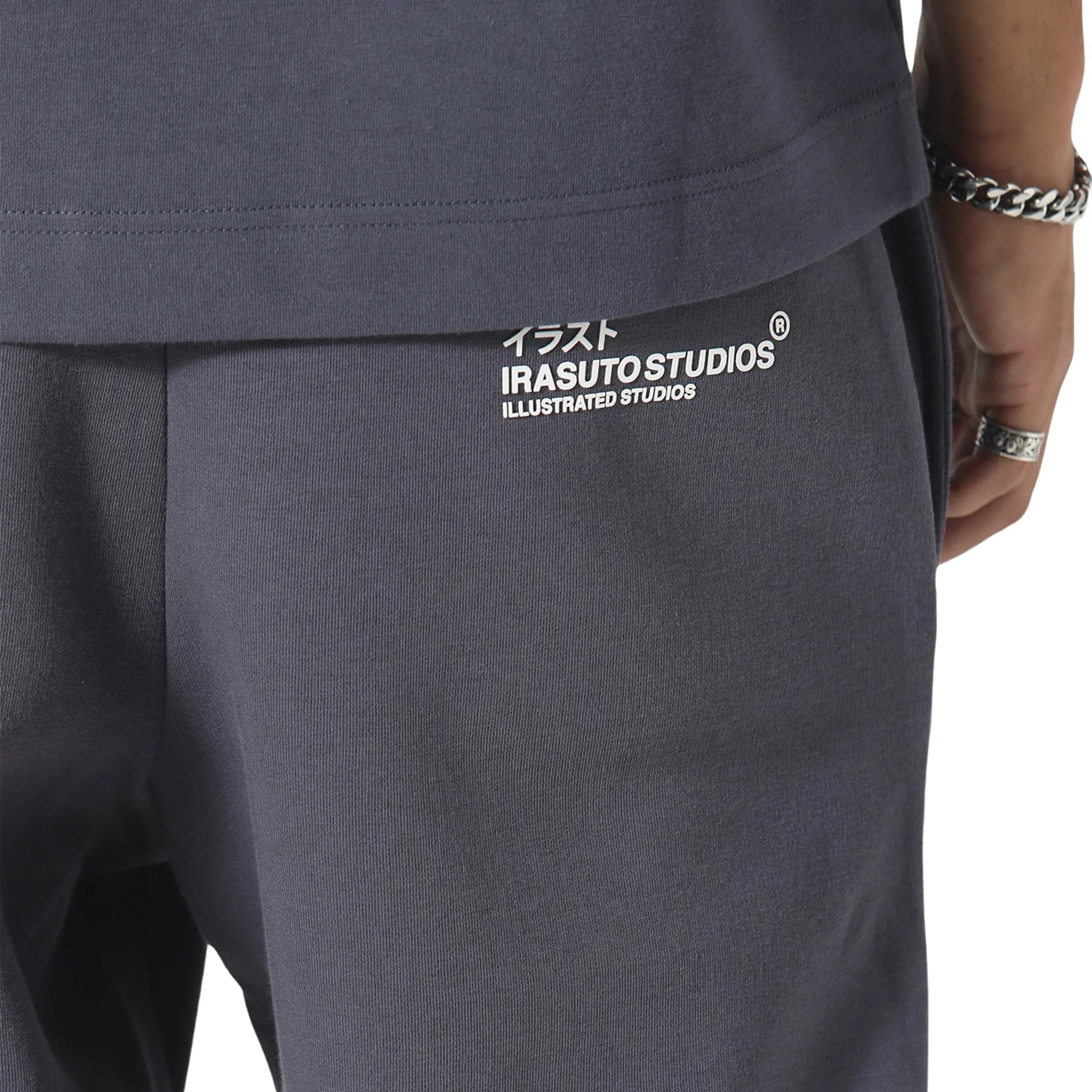 Detailed View of Irasuto Studios Raw Hem Deep Sea Sweatpants 5060615210022