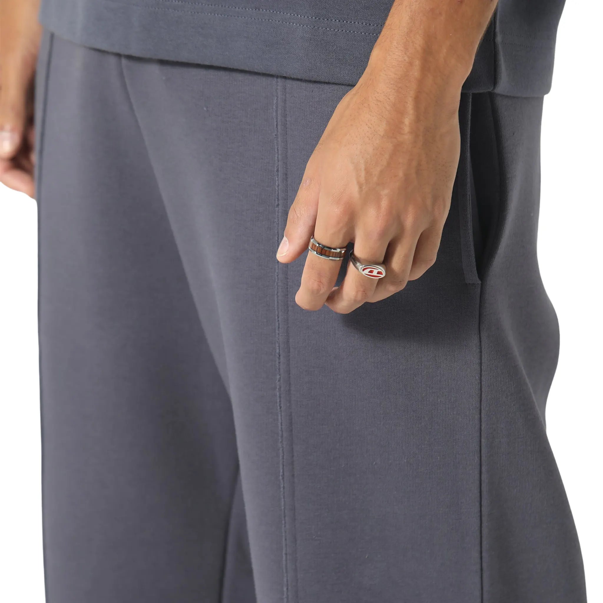 Detailed View of Irasuto Studios Raw Hem Deep Sea Sweatpants 5060615210022