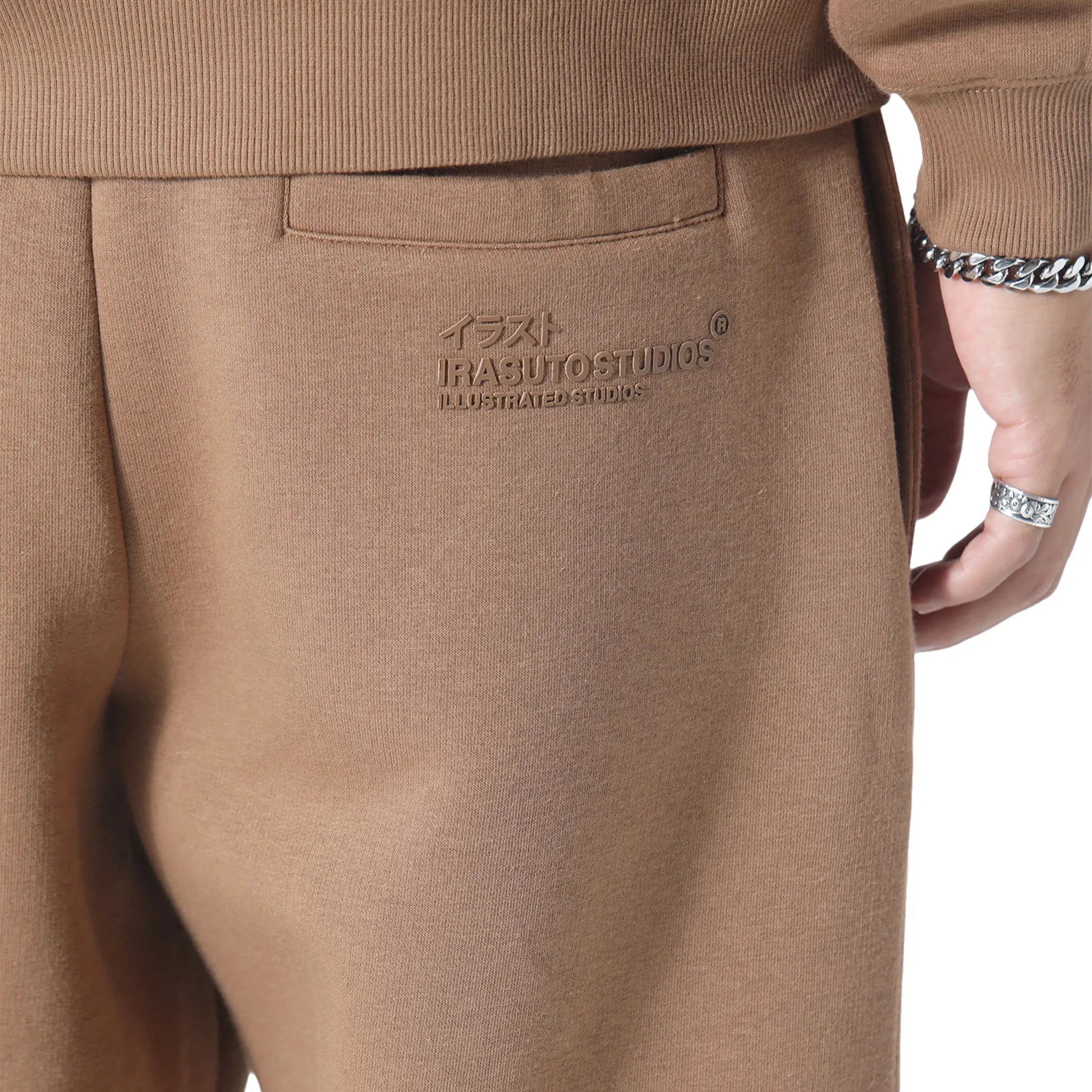 Detailed View of Irasuto Studios Raw Hem Tobacco Sweatpants 5060615214068