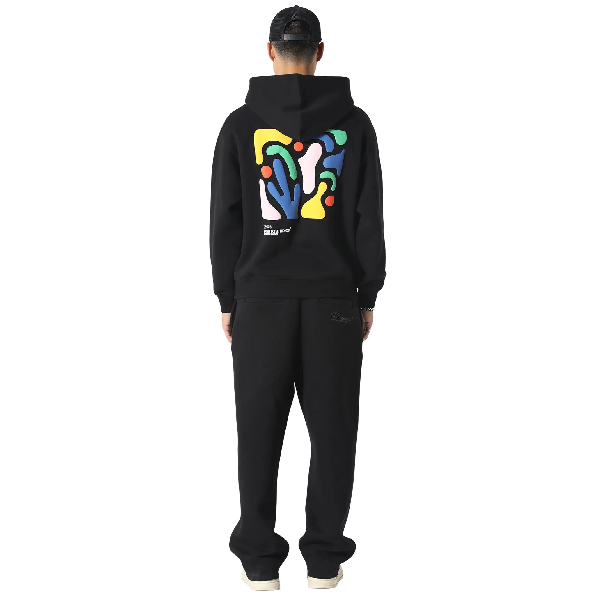 Back View of Irasuto Studios Shikaku Form Black Hoodie 5060615215041